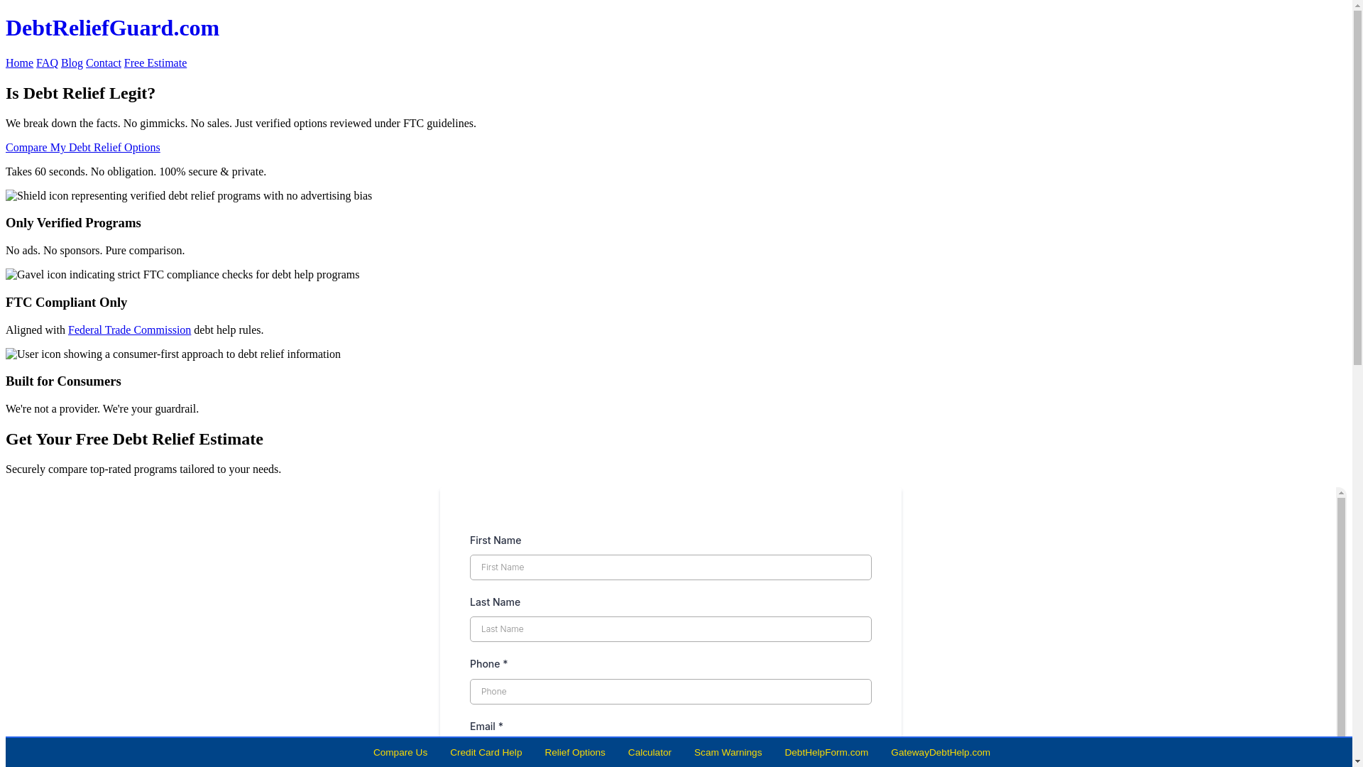 website screenshot of https://debtreliefguard-frontend.pages.dev/