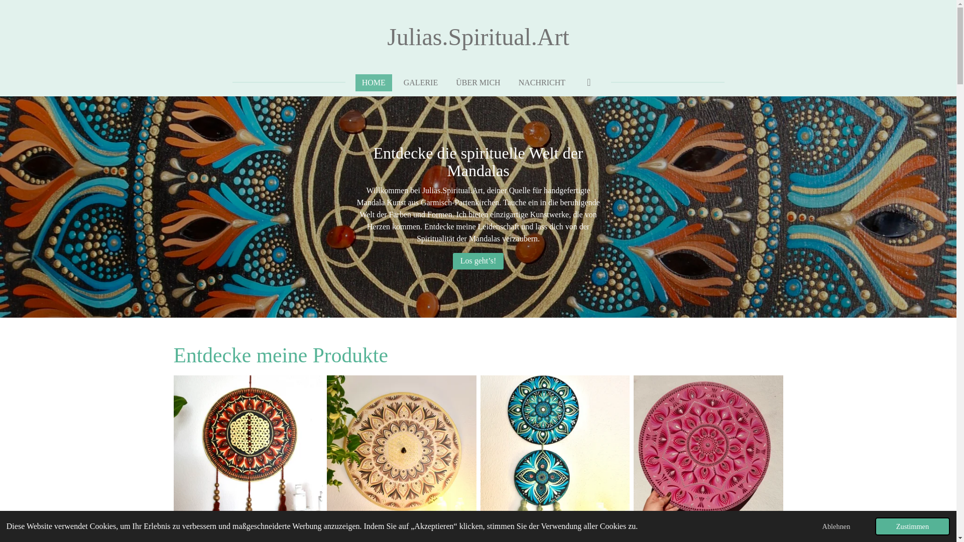 website screenshot of https://juliasspiritualart.de/
