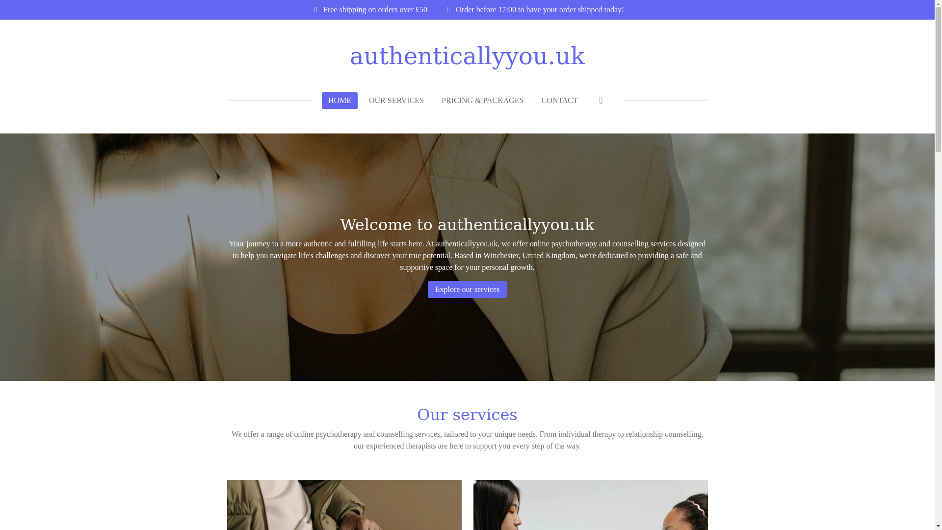 website screenshot of https://authenticallyyou.uk/