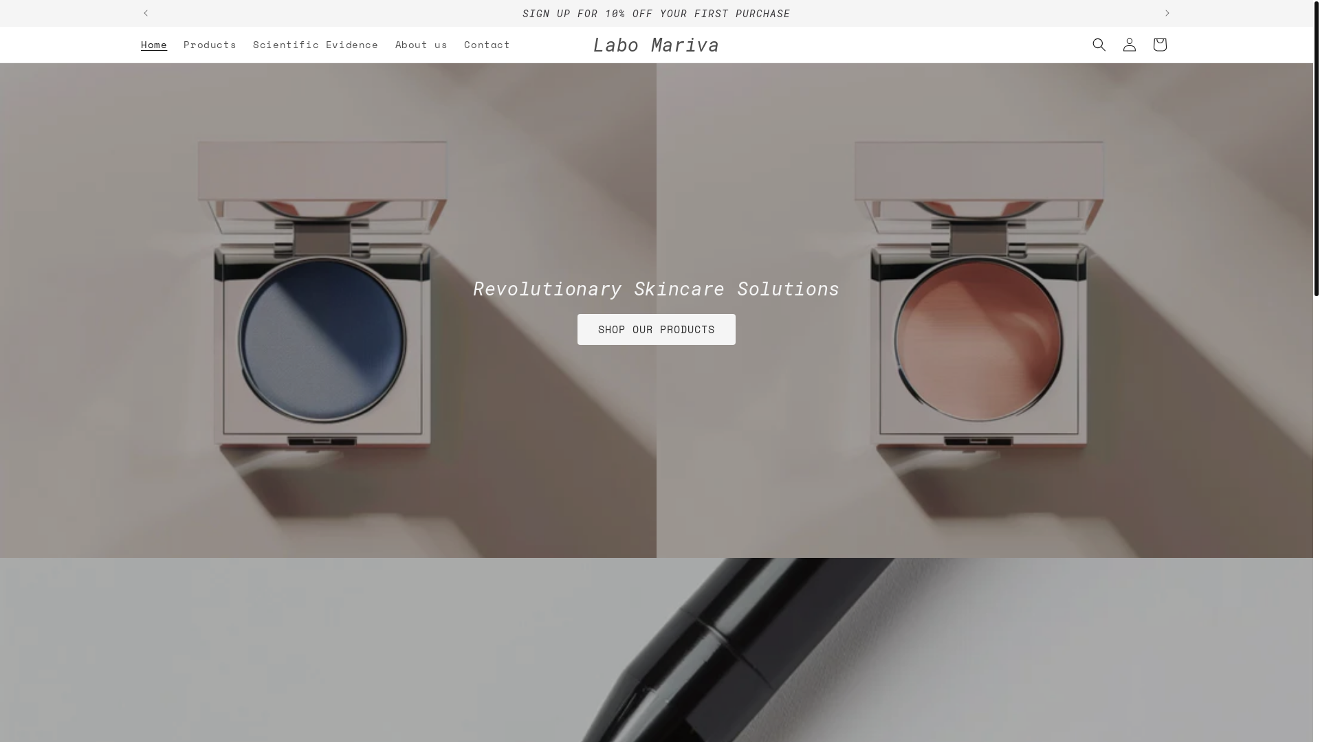 website screenshot of https://labomariva.com/
