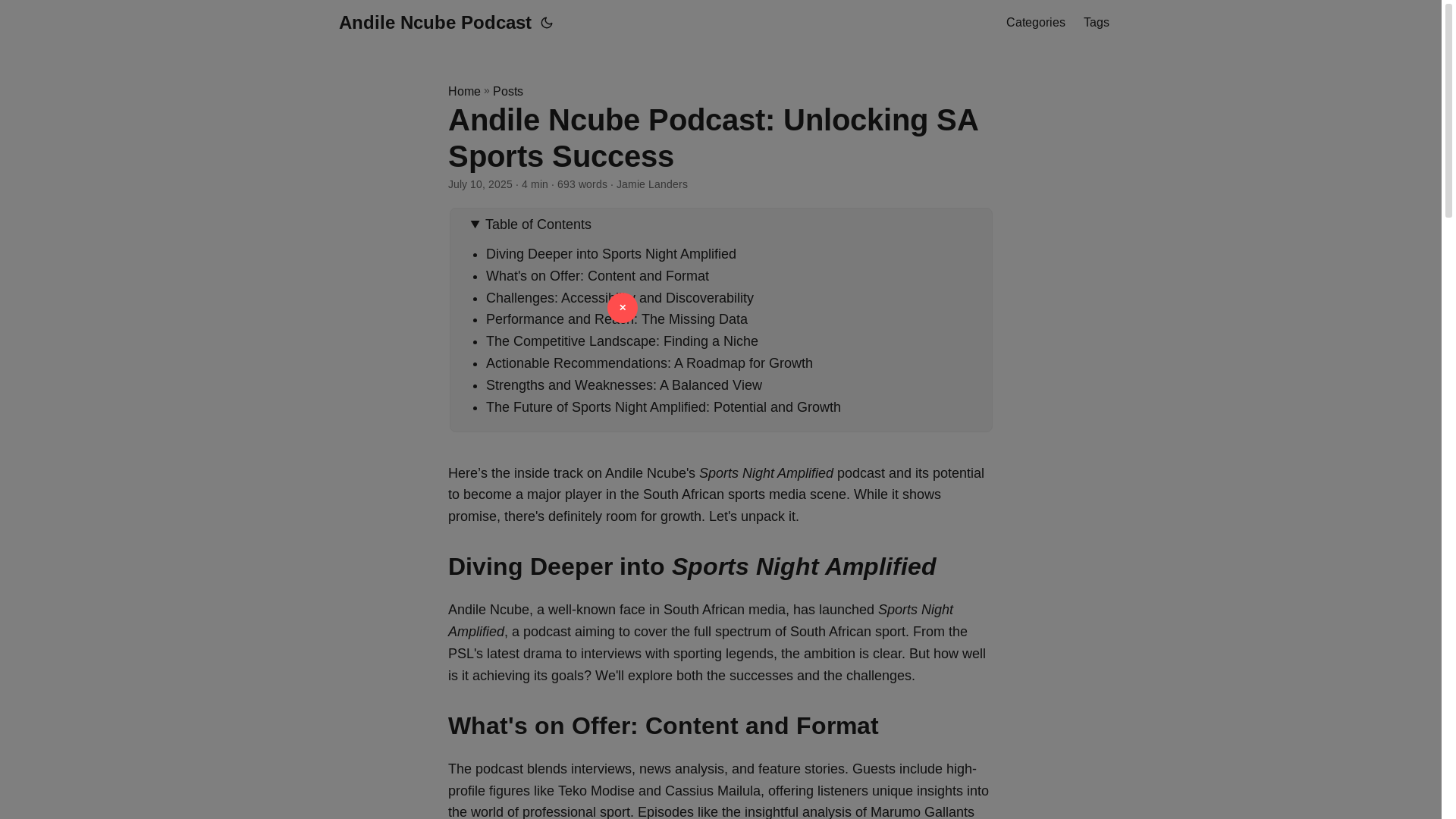 website screenshot of https://andile-ncube-podcast20250714.pages.dev/