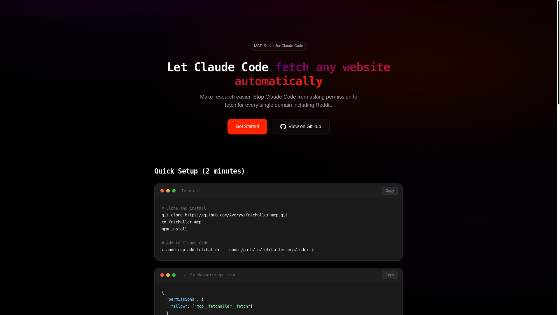 website screenshot of https://fetchaller.com/