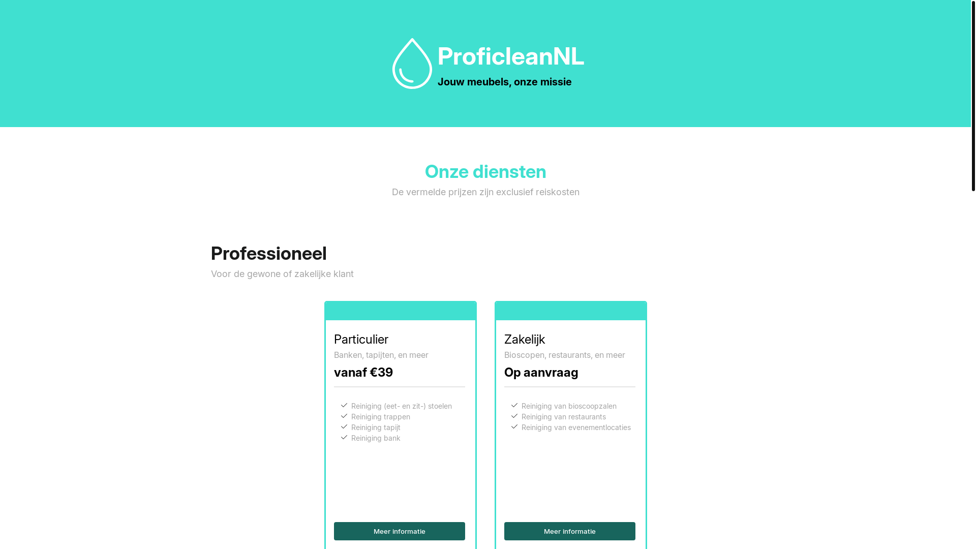 website screenshot of https://proficleannl.pages.dev/