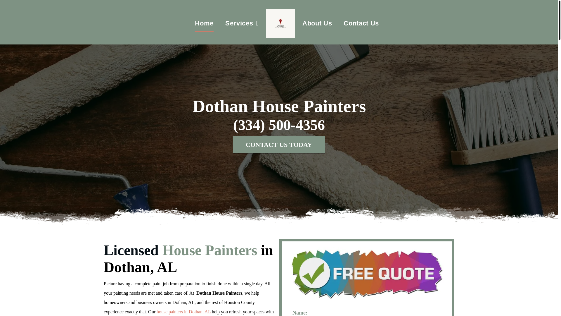 website screenshot of https://dothanhousepainters.com/