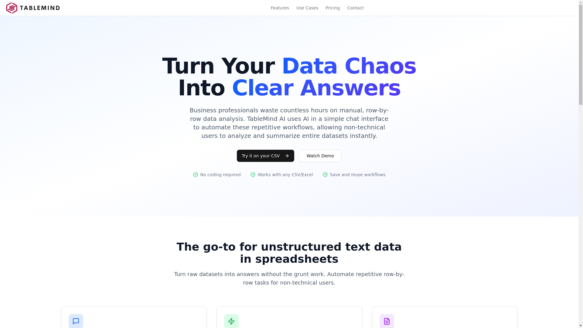website screenshot of https://tablemind.ai/