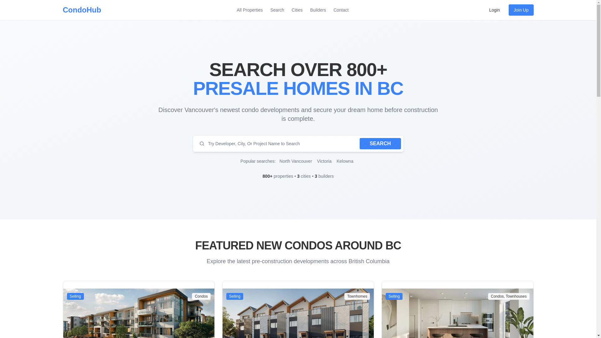 website screenshot of https://new-condo-shadcn.pages.dev/