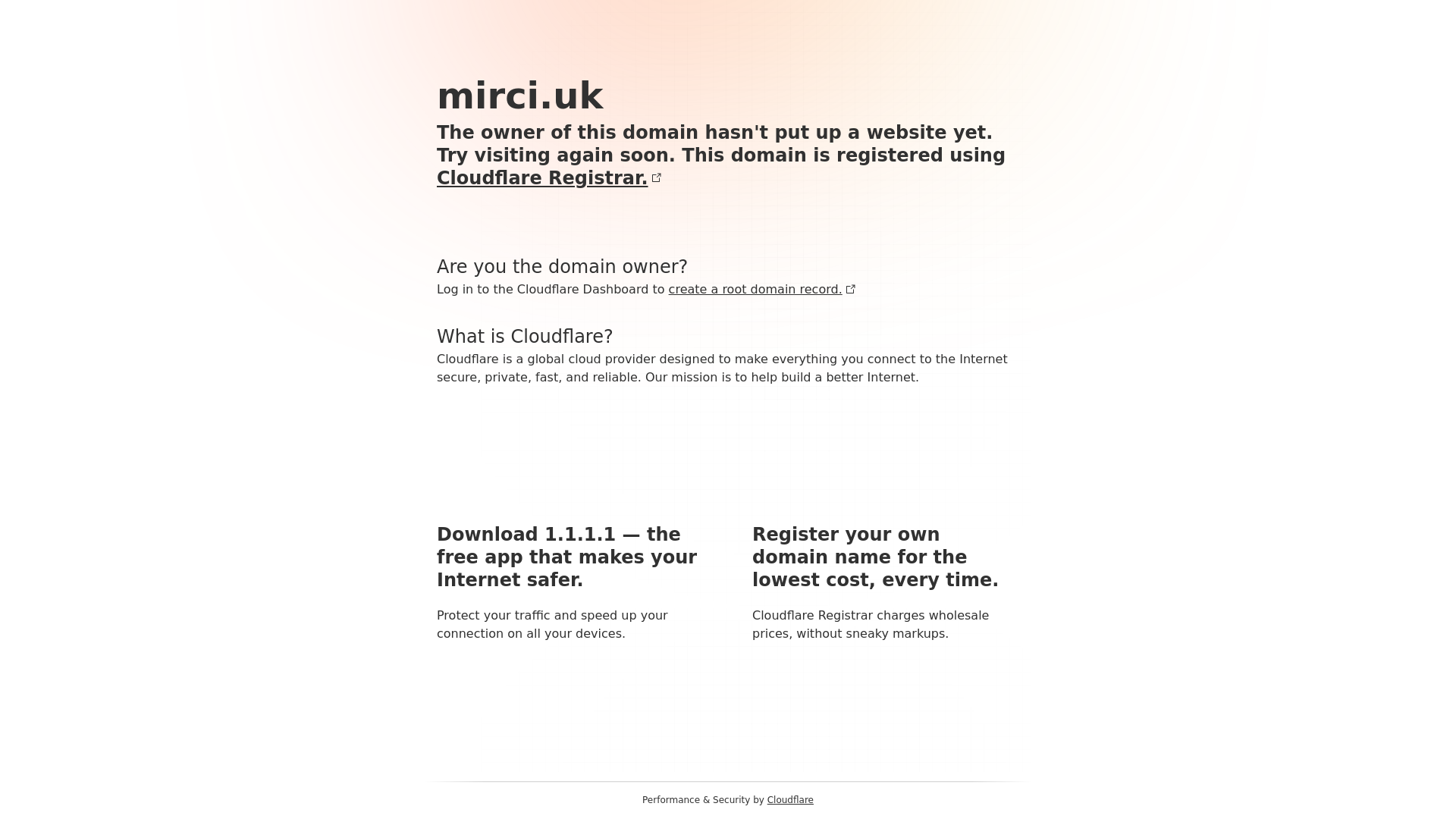 website screenshot of https://mirci.uk/