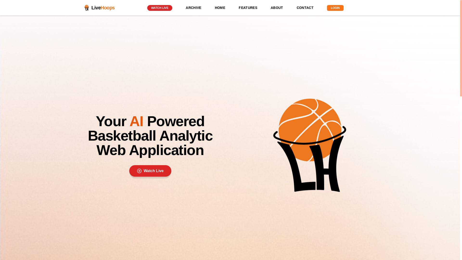 website screenshot of https://livehoops.xyz/