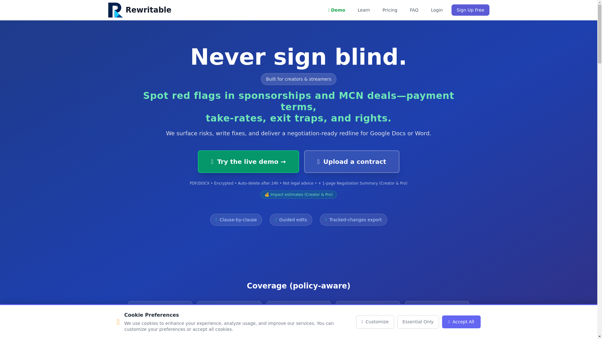website screenshot of https://rewritable2.pages.dev/
