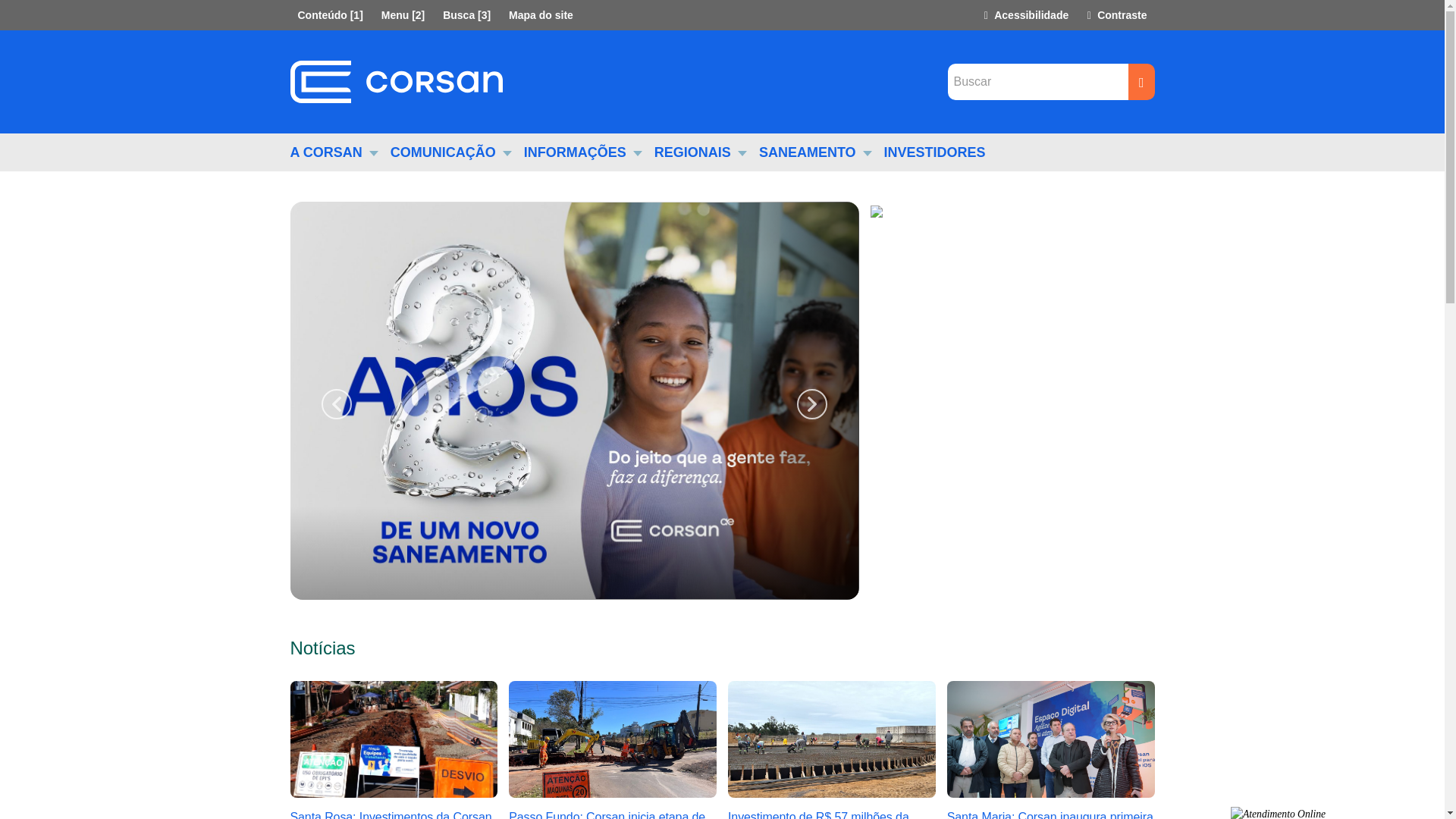 website screenshot of https://corsansegundaviasaneamento.lat/