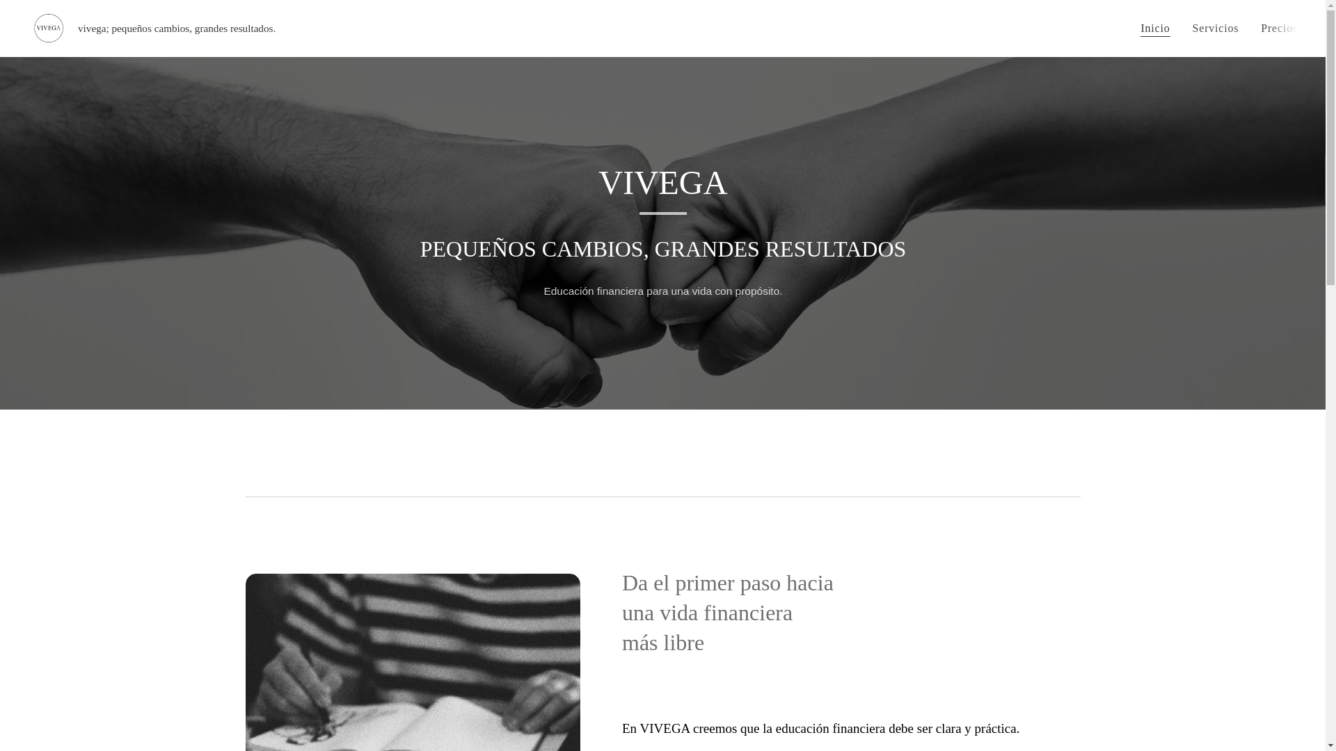 website screenshot of https://vivega.es/