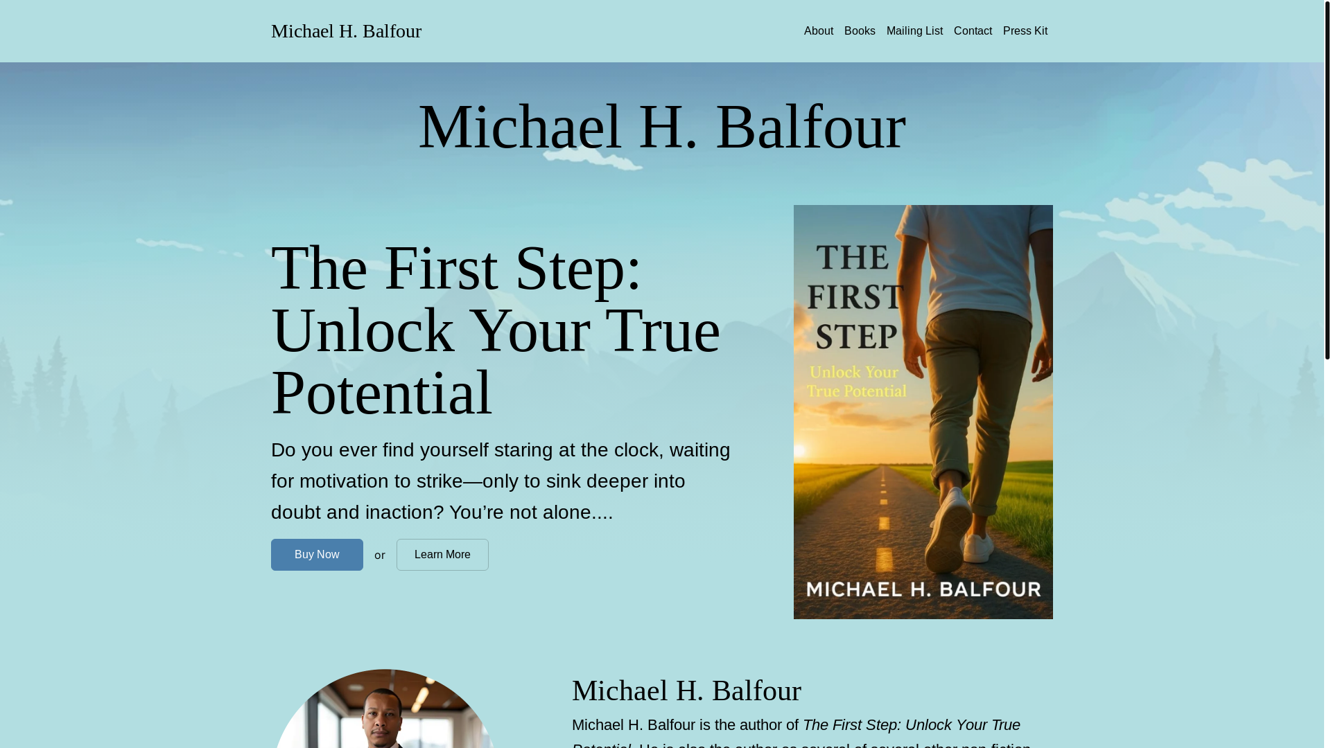 website screenshot of https://michaelhbalfourbooks.com/
