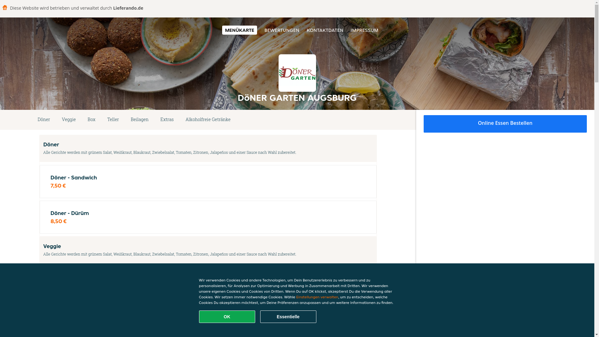 website screenshot of https://donergarten-augsburg.de/