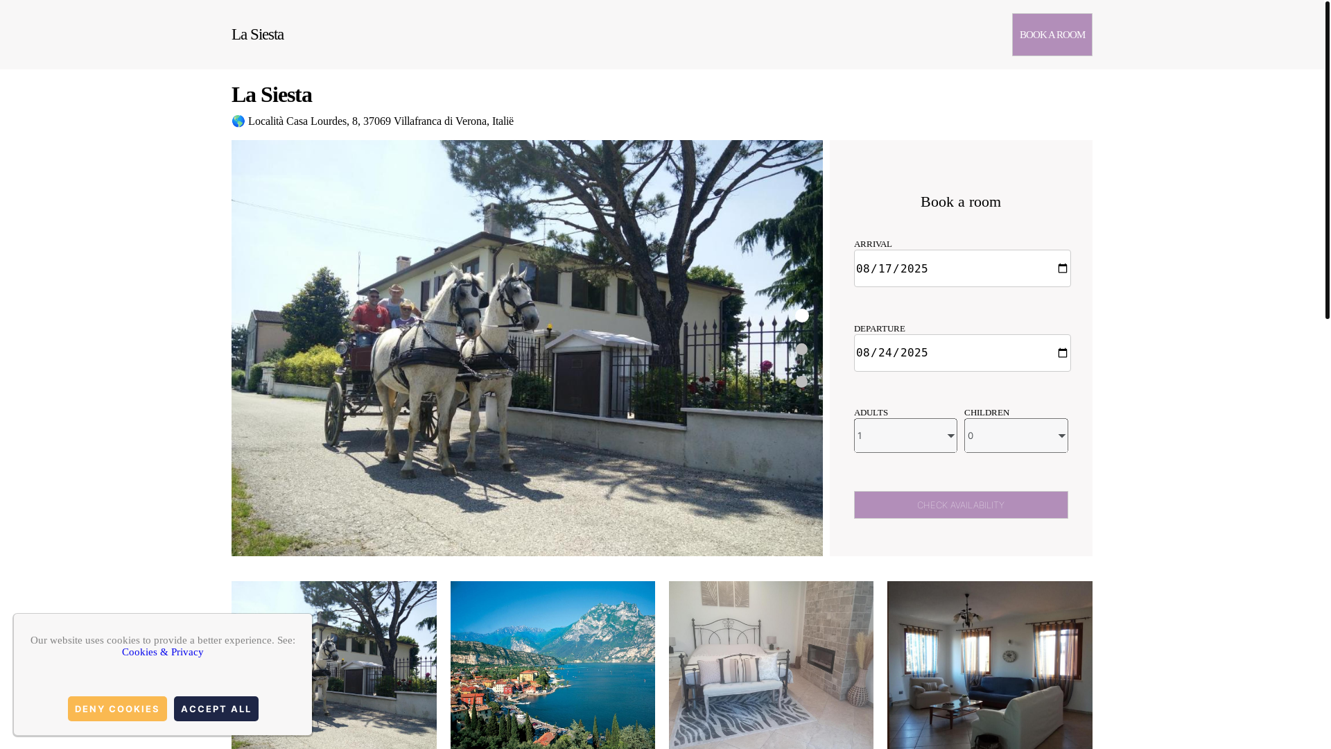 website screenshot of https://la-siesta-locazione-turistica.com.es/