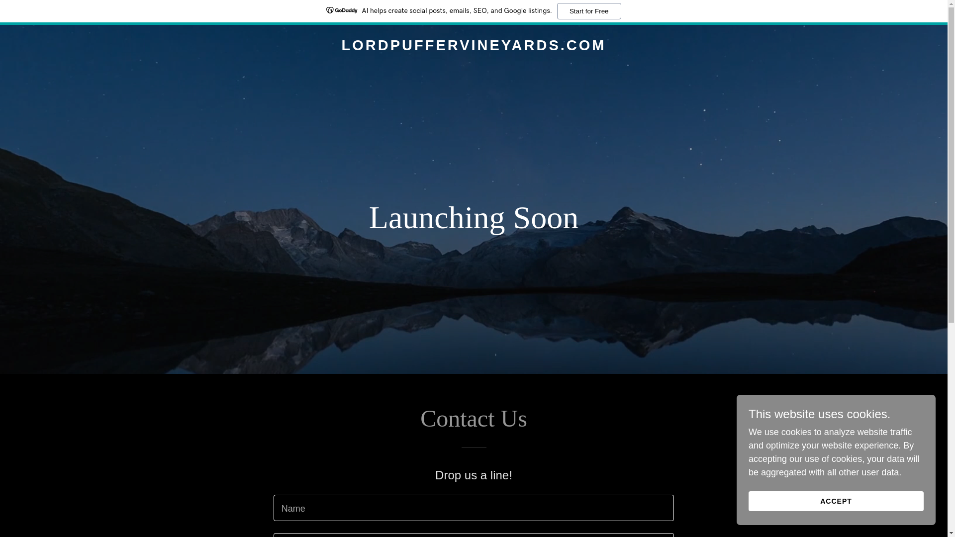website screenshot of https://lordpuffervineyards.com/