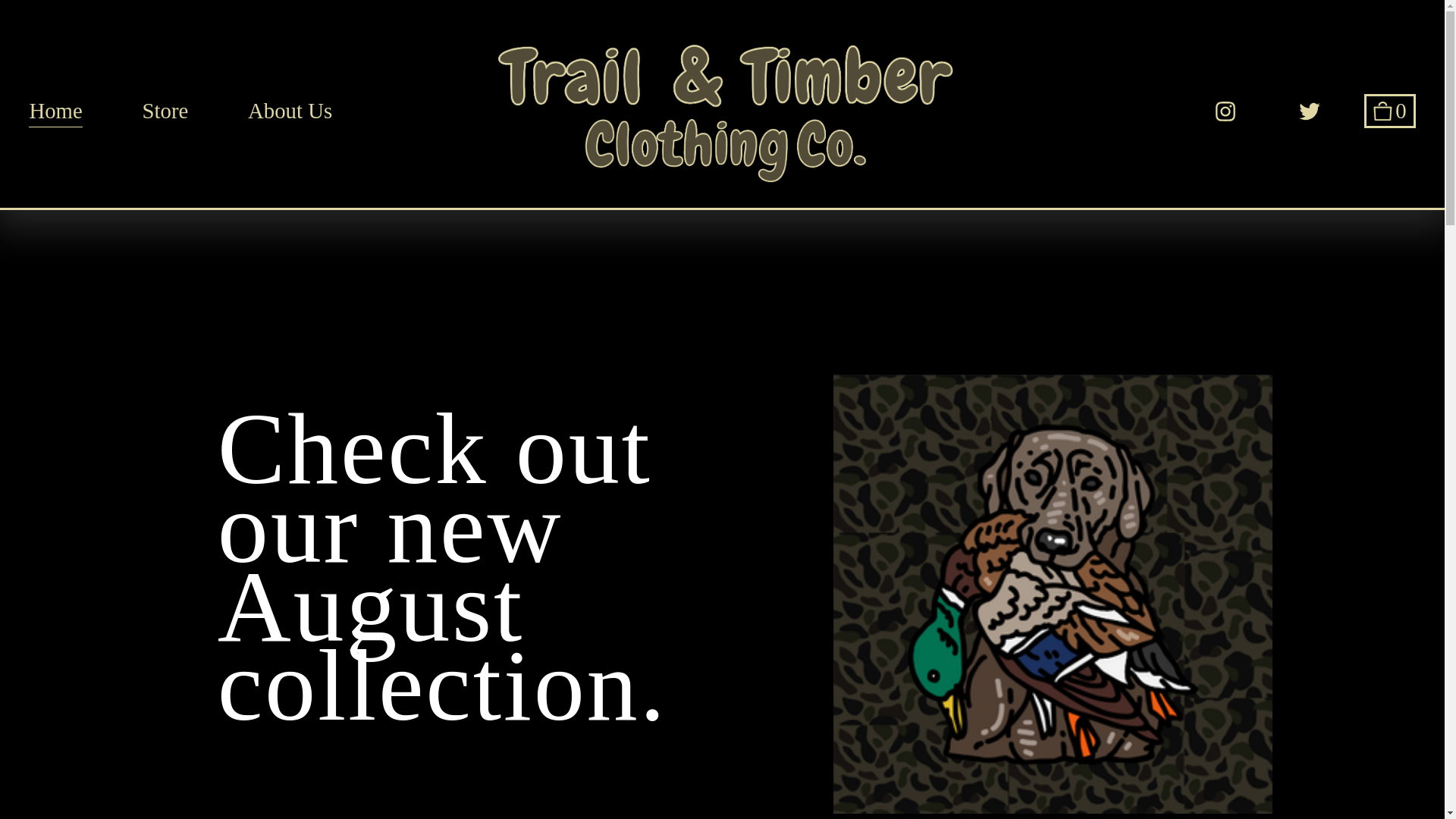 website screenshot of https://trailandtimberclothingco.com/