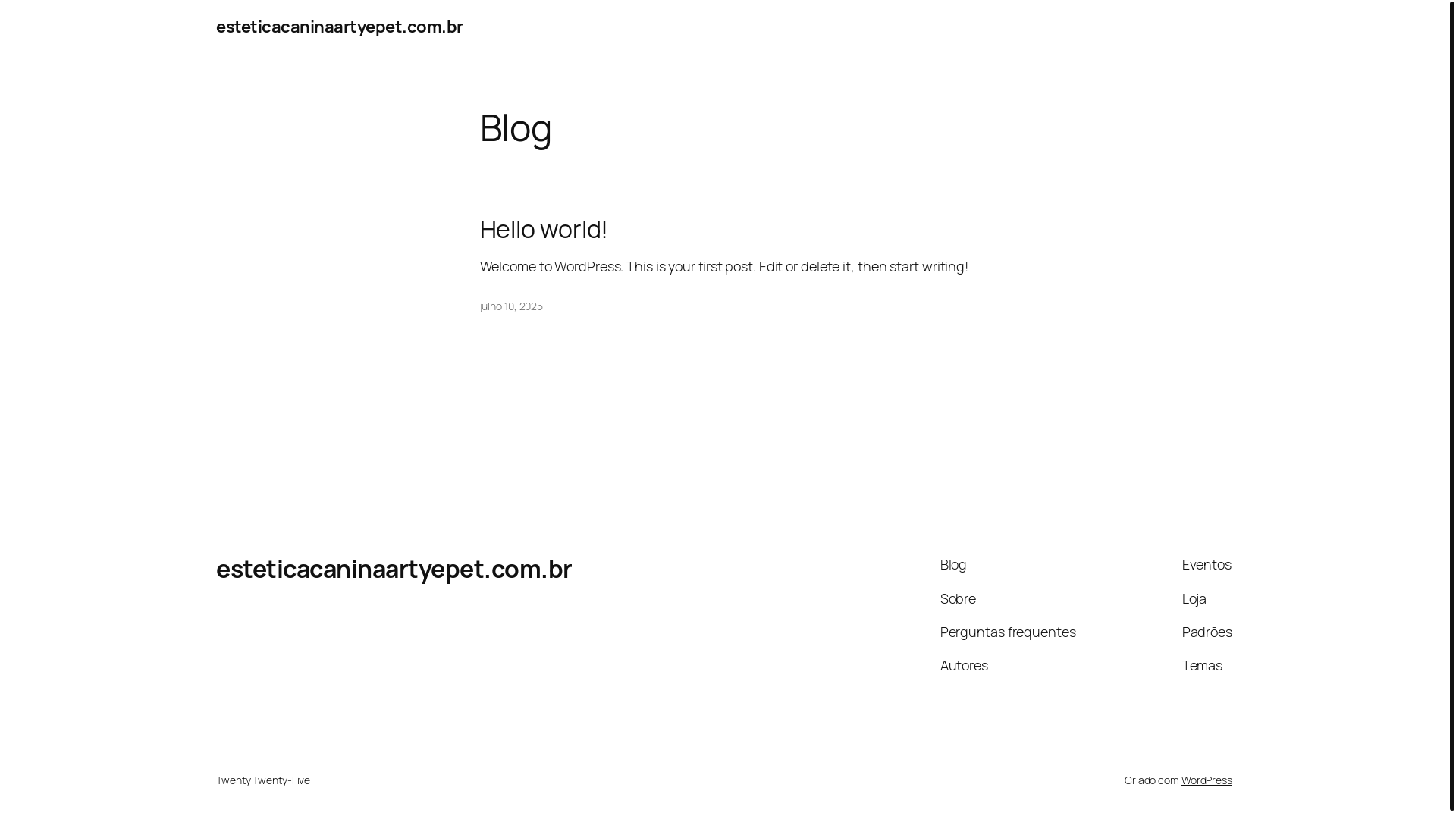website screenshot of https://esteticacaninaartyepet.com.br/