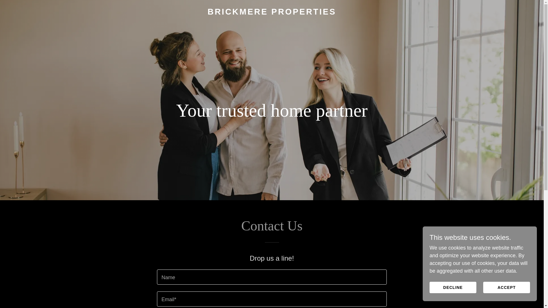website screenshot of https://brickmereproperties.com/