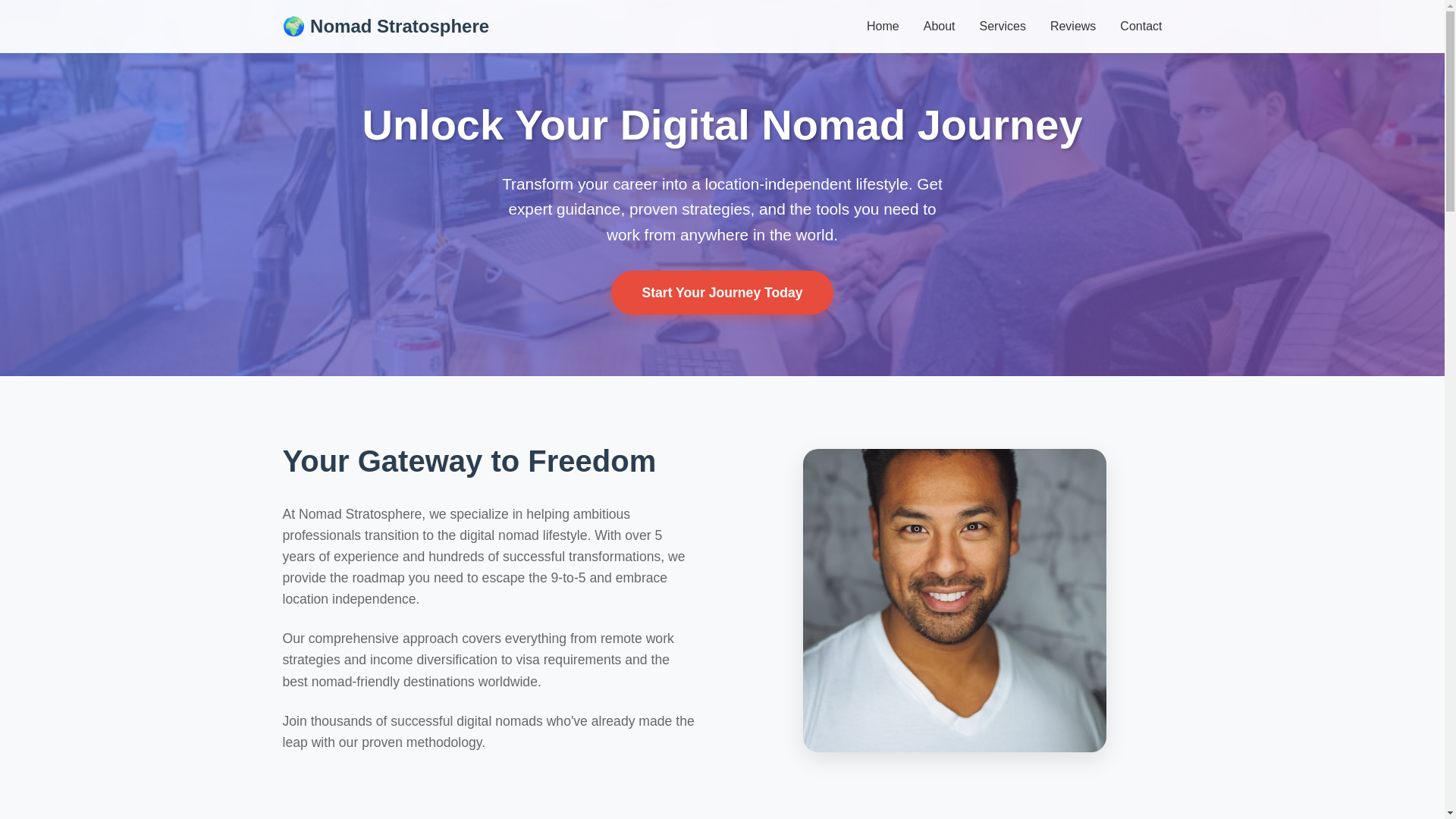website screenshot of https://nomadstratosphere.qpon/