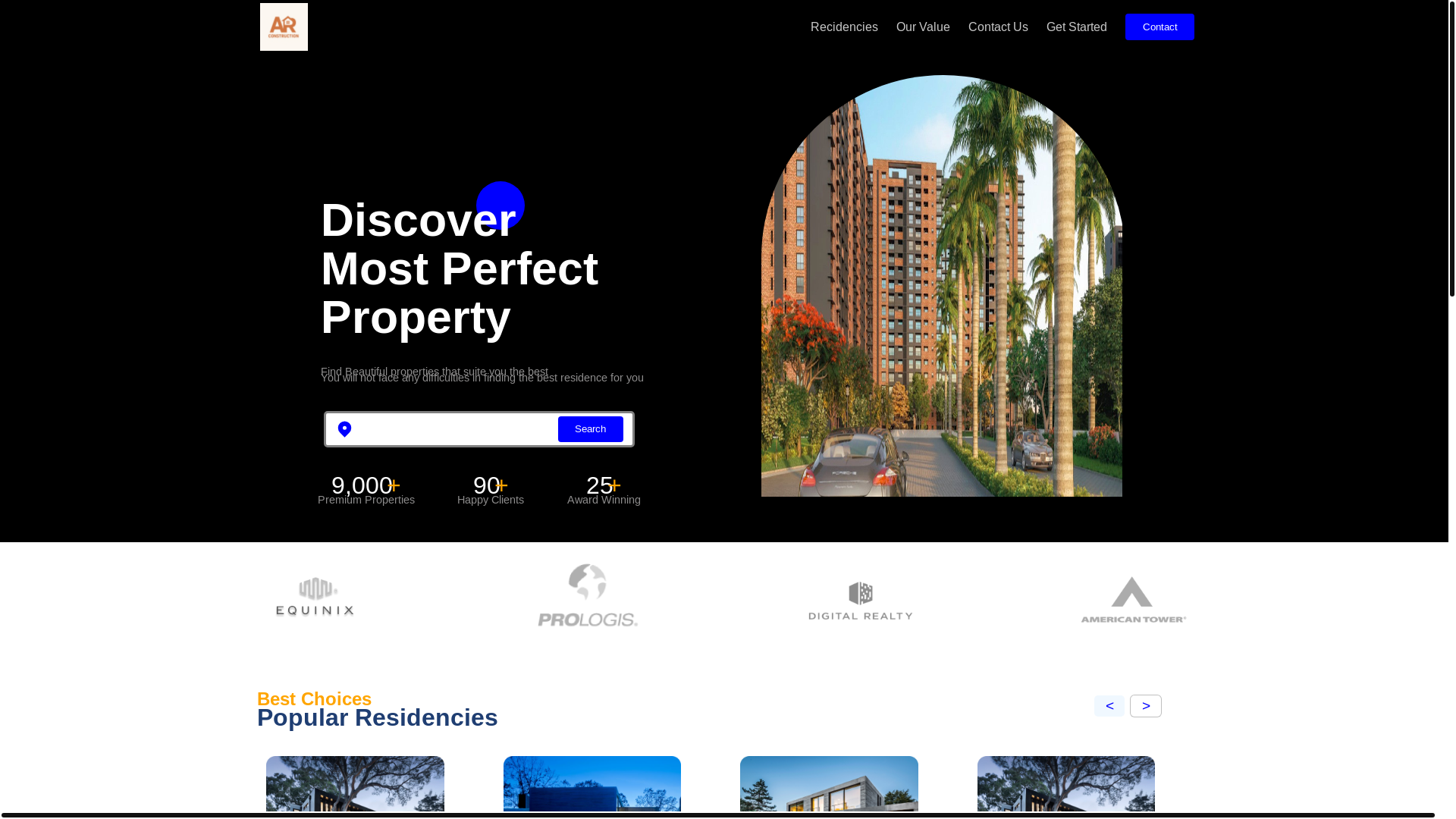 website screenshot of https://ar-construction.pages.dev/