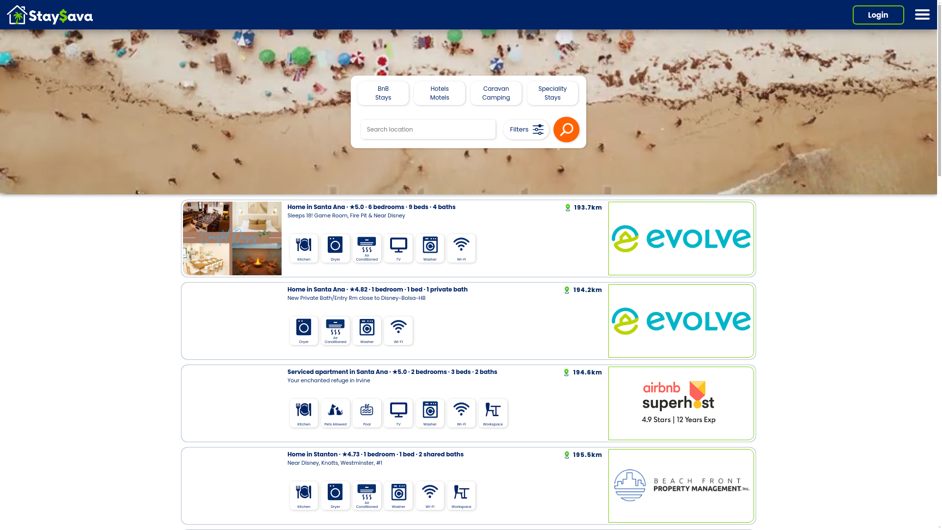 website screenshot of https://staysava.au/