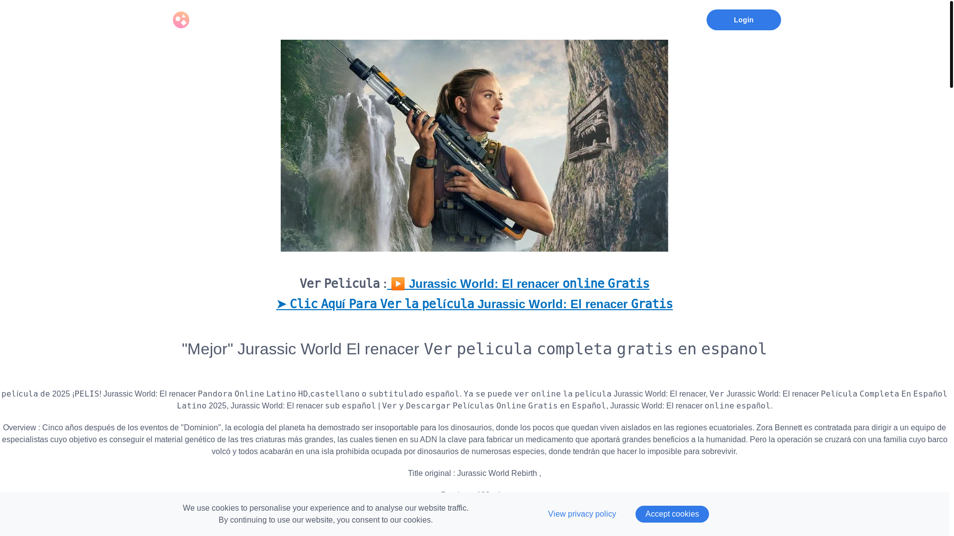 website screenshot of https://pelisflixverjurassicworldelrenacerpeliculacompletaenespanol.graphy.com/
