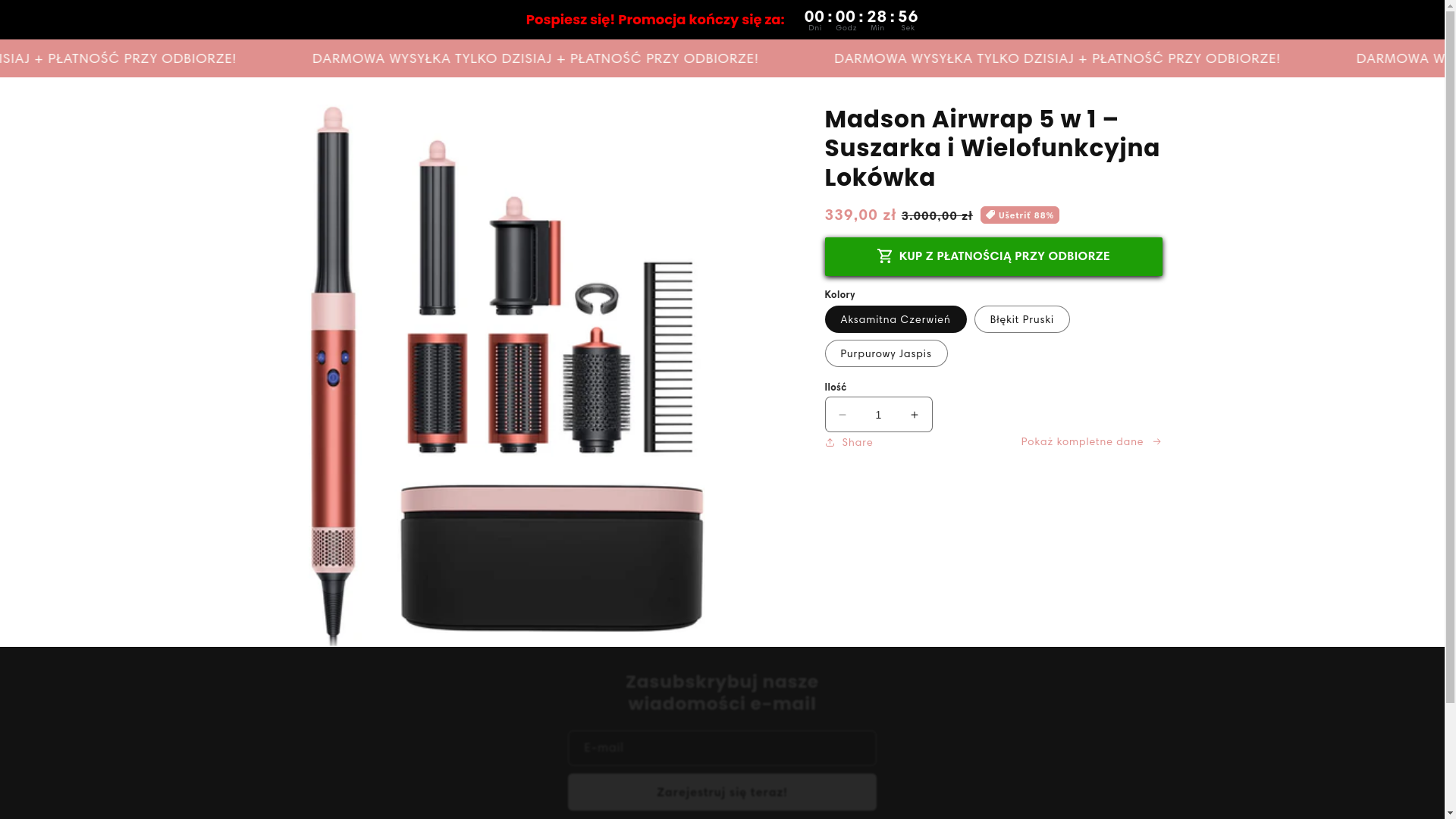 website screenshot of https://madairpolsk.store/