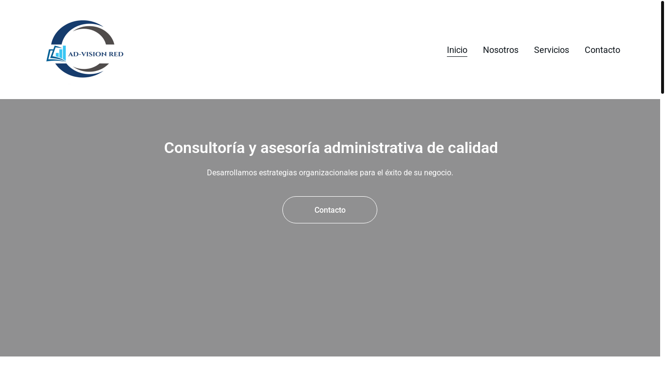 website screenshot of https://ad-visionred.com/