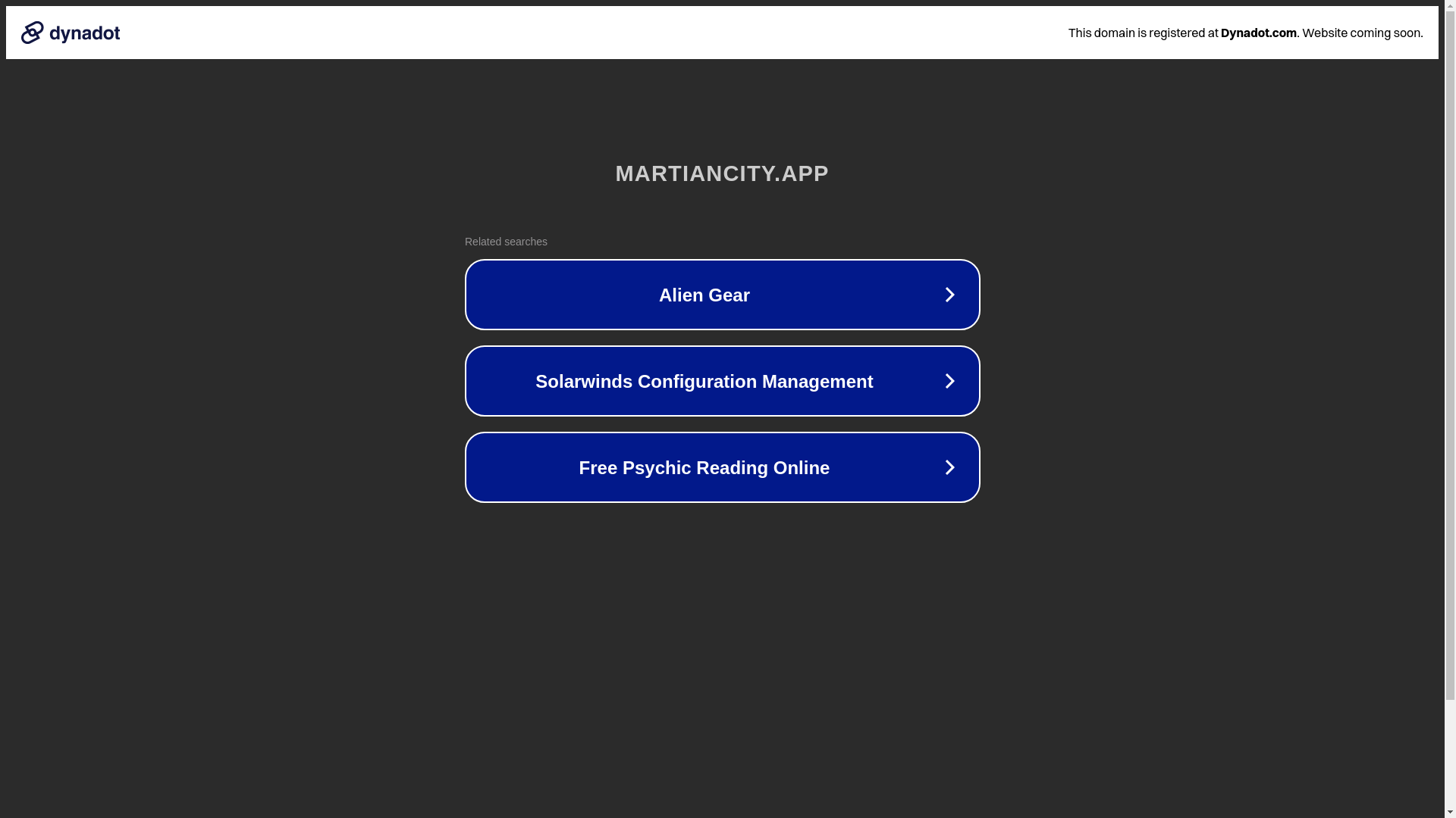 website screenshot of https://martiancity.app/