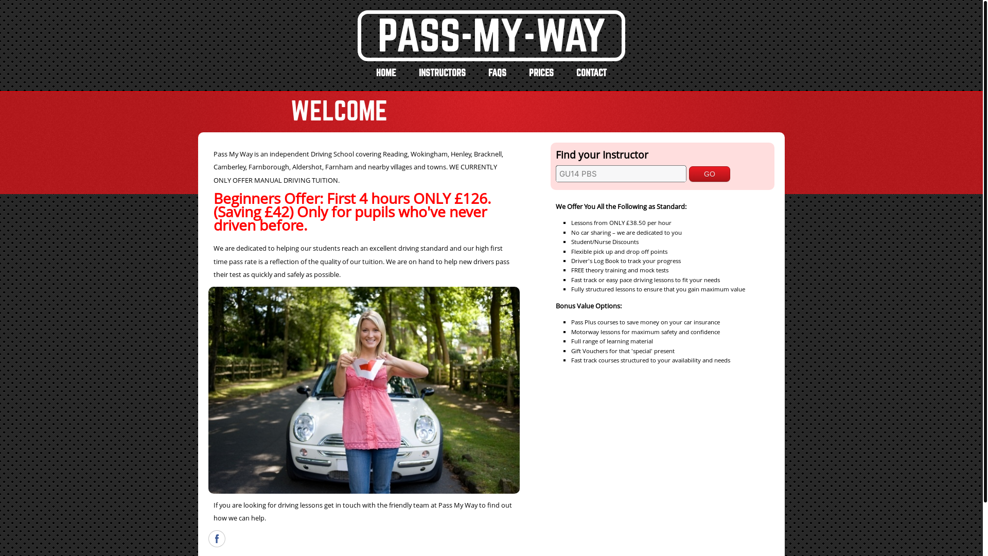 website screenshot of https://passmyway.co.uk/