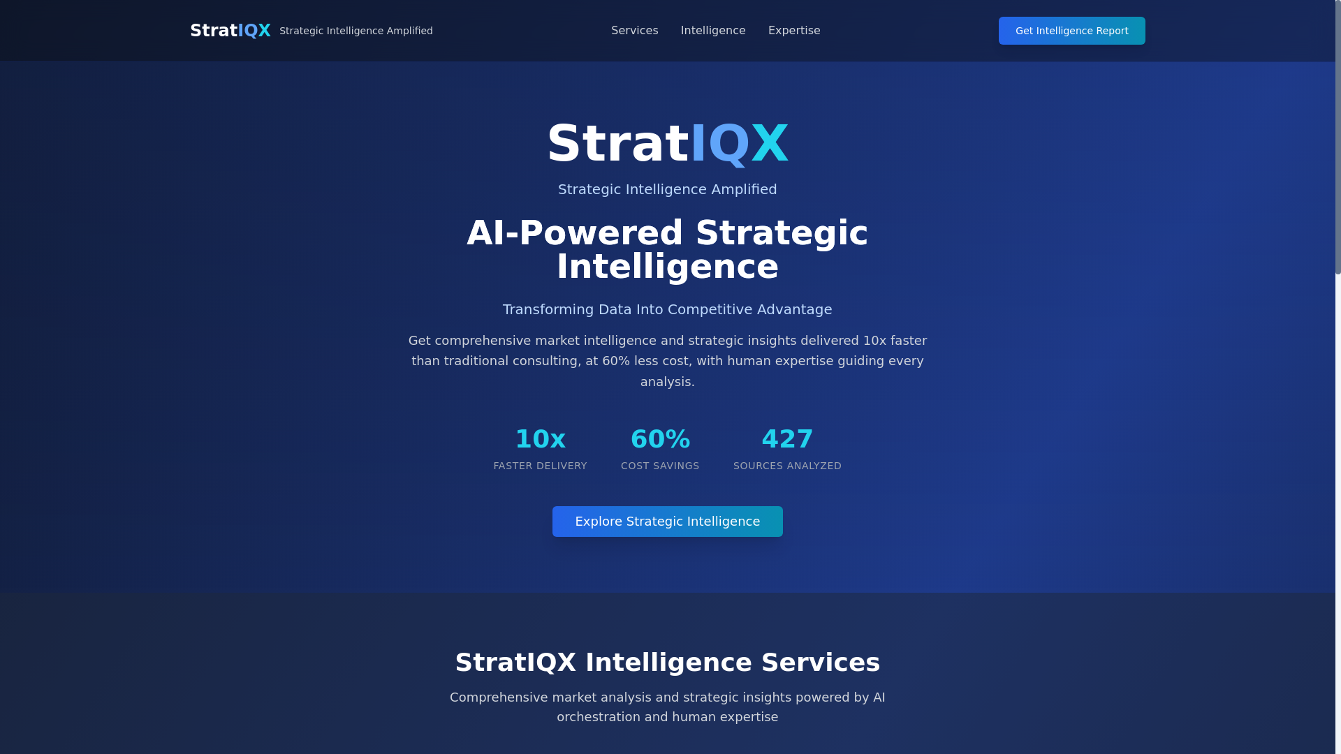 website screenshot of https://stratiqx-preview.pages.dev/