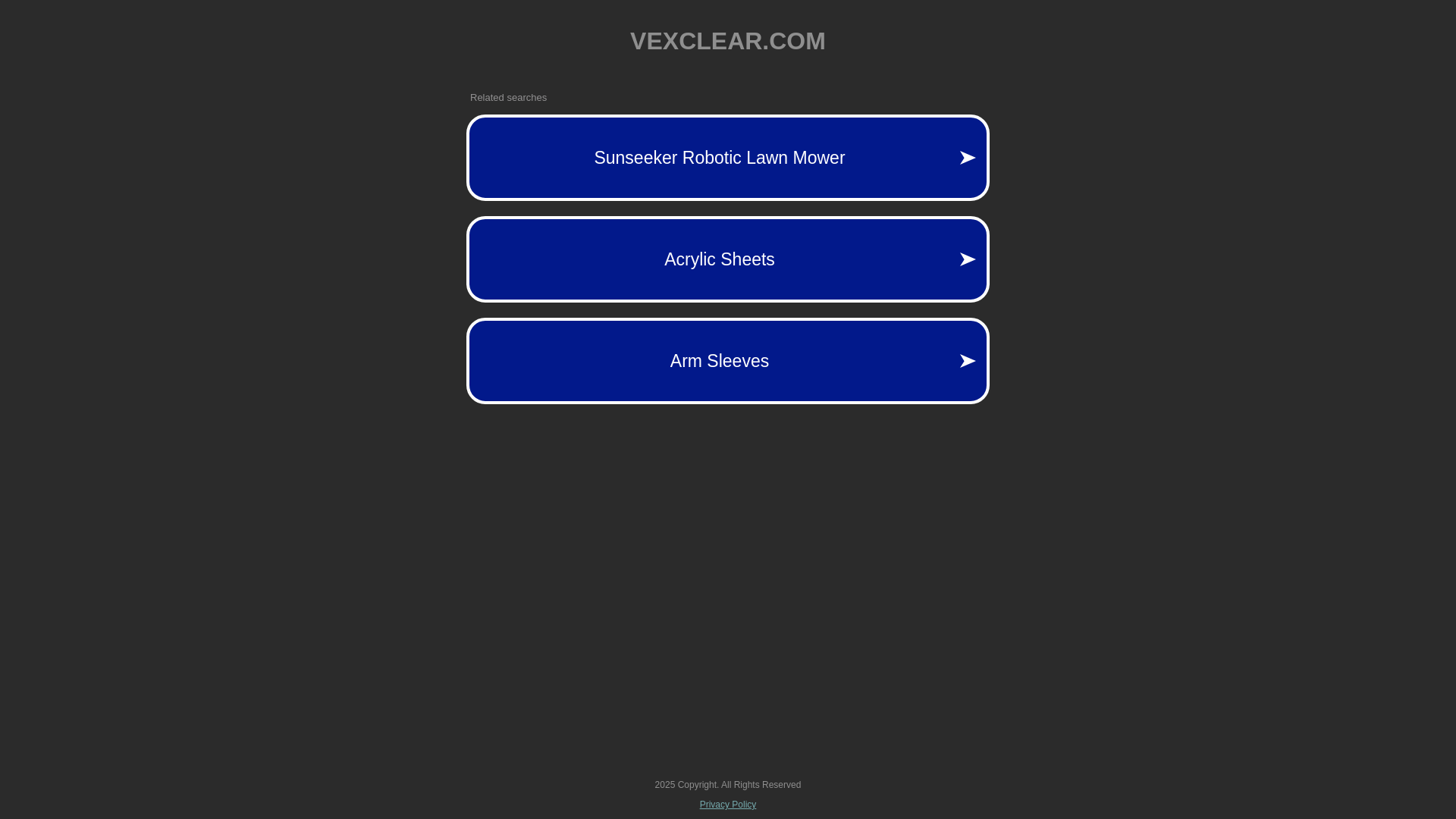 website screenshot of https://vexclear.com/
