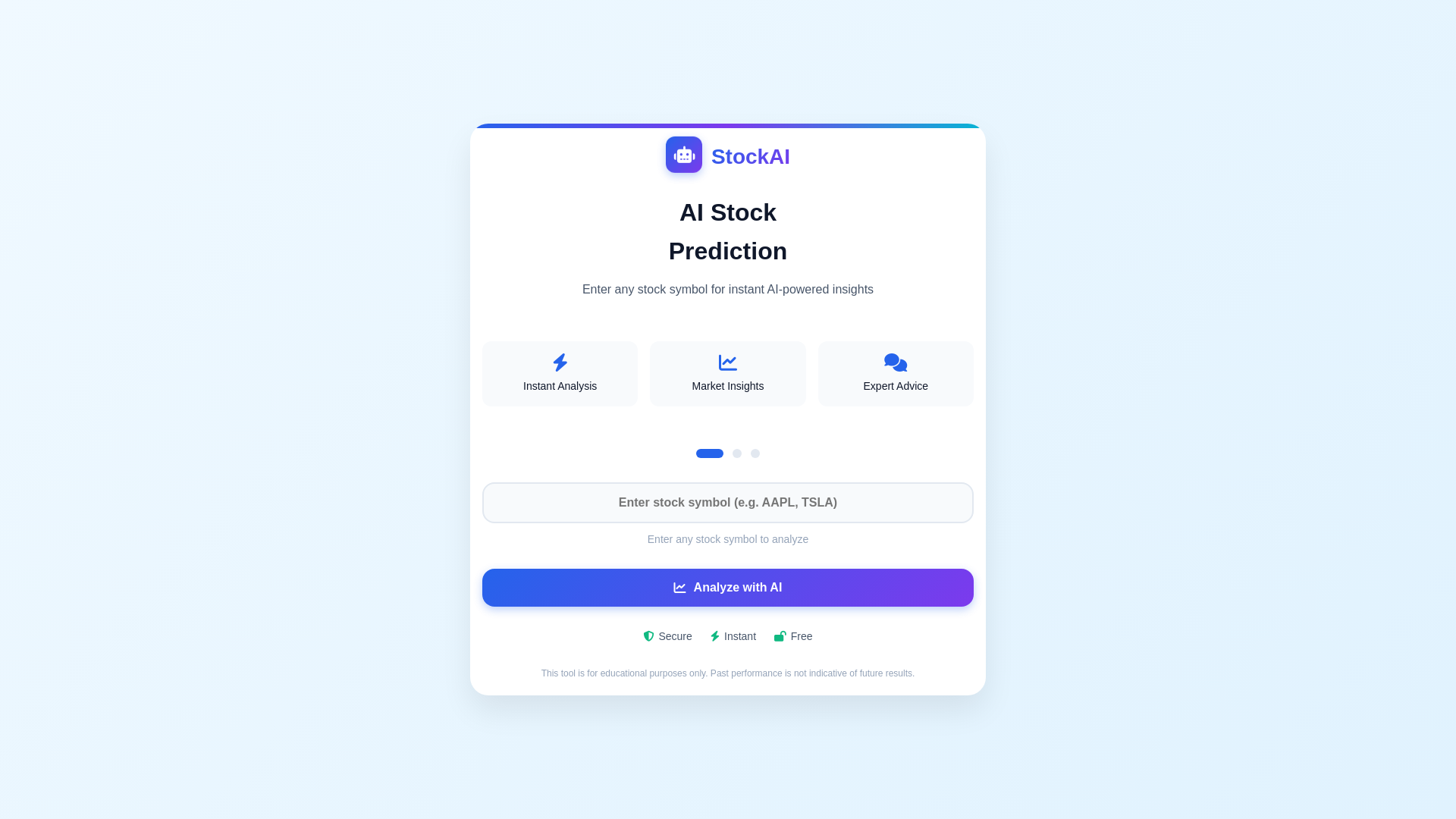 website screenshot of https://stockflashai.com/