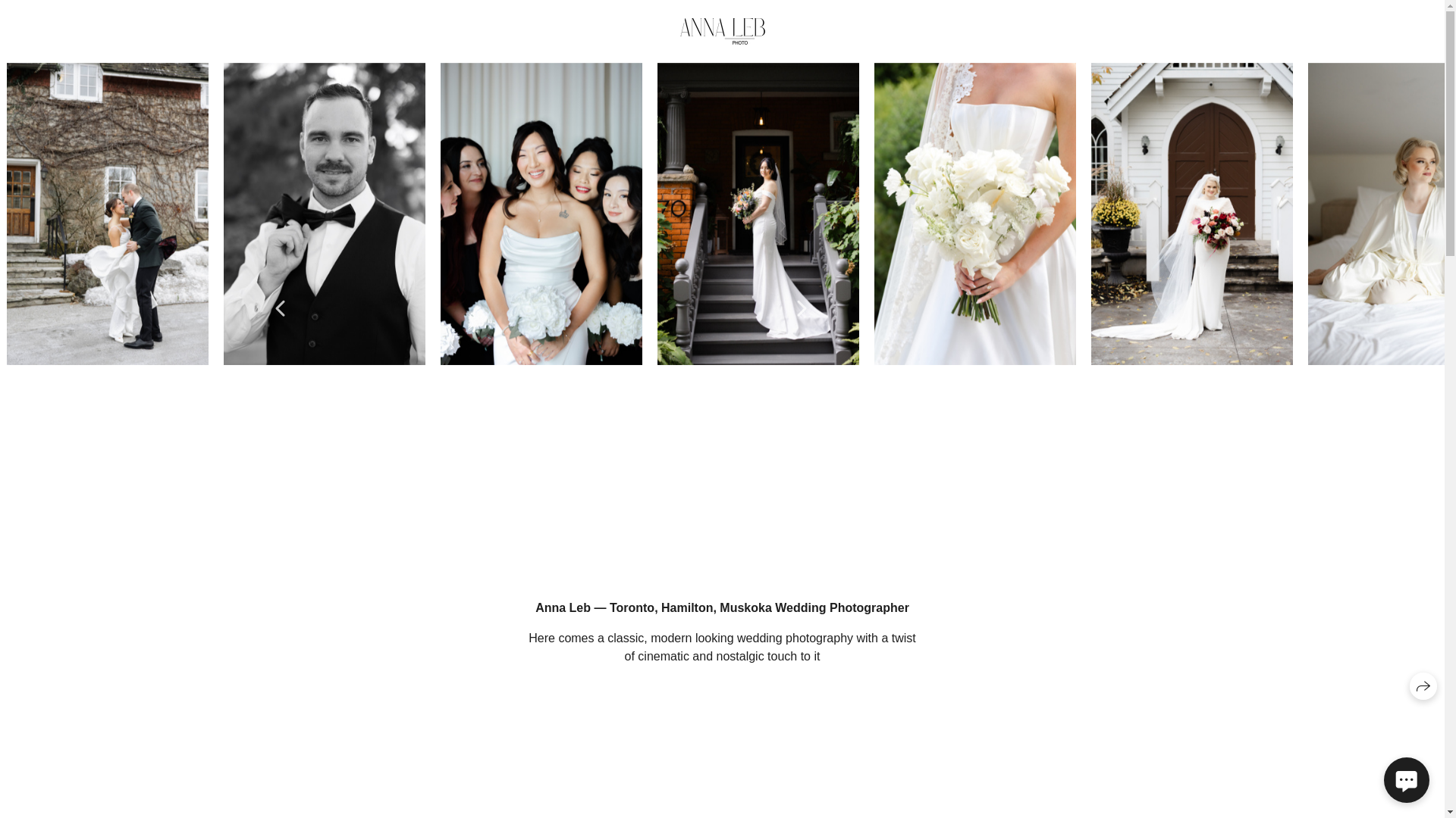 website screenshot of https://annalebphoto.ca/