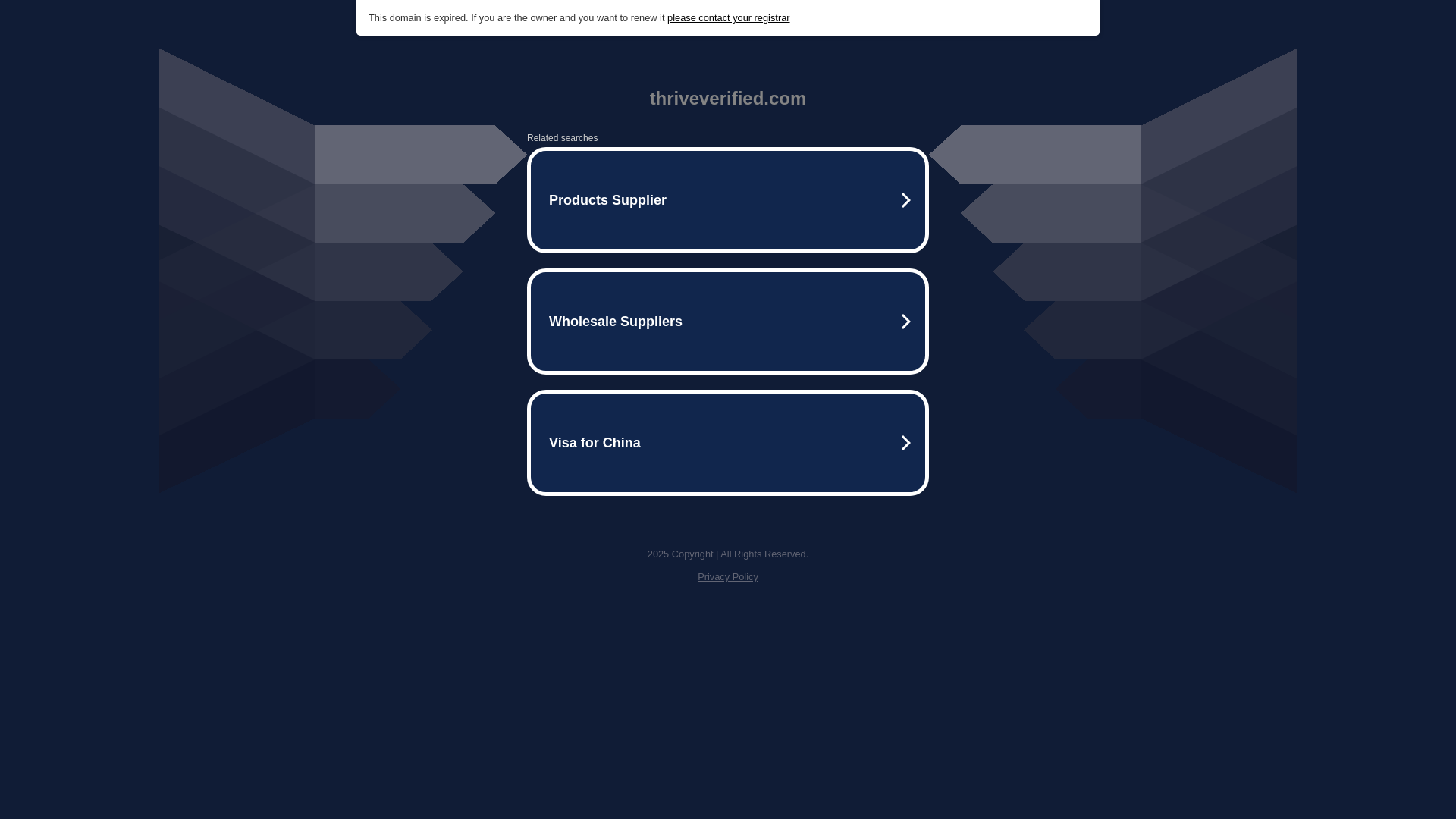 website screenshot of https://thriveverified.com/