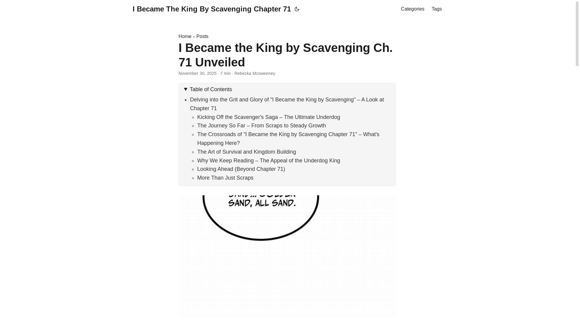website screenshot of https://ibecamethekingbyscavengingchapter71.pages.dev/