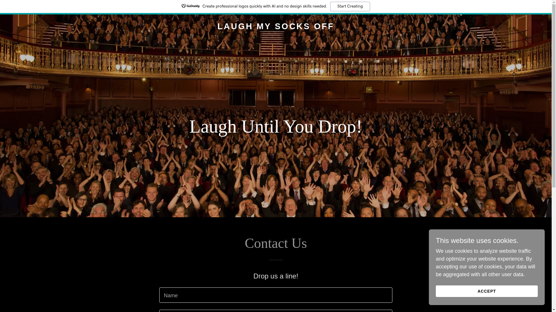 website screenshot of https://laughmysocksoff.com/