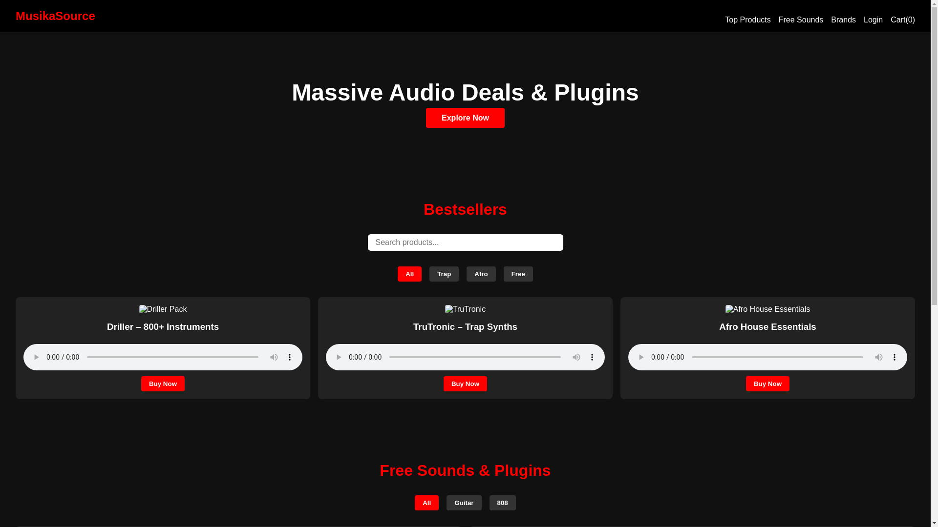 website screenshot of https://musikasources.org/