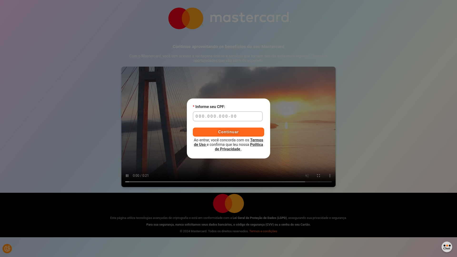 website screenshot of https://mastercard-itau.app/