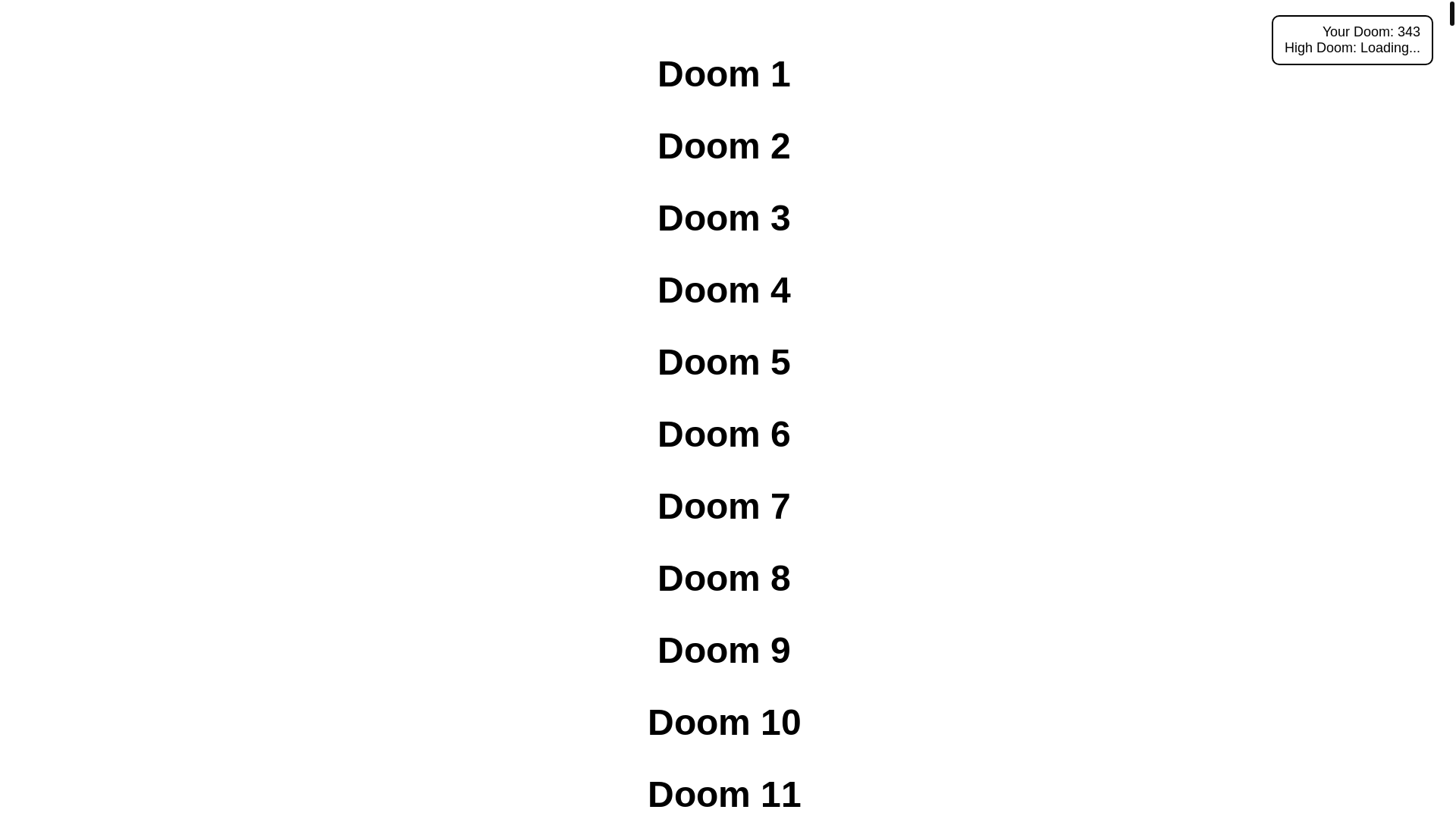 website screenshot of https://dooomscroll.com/
