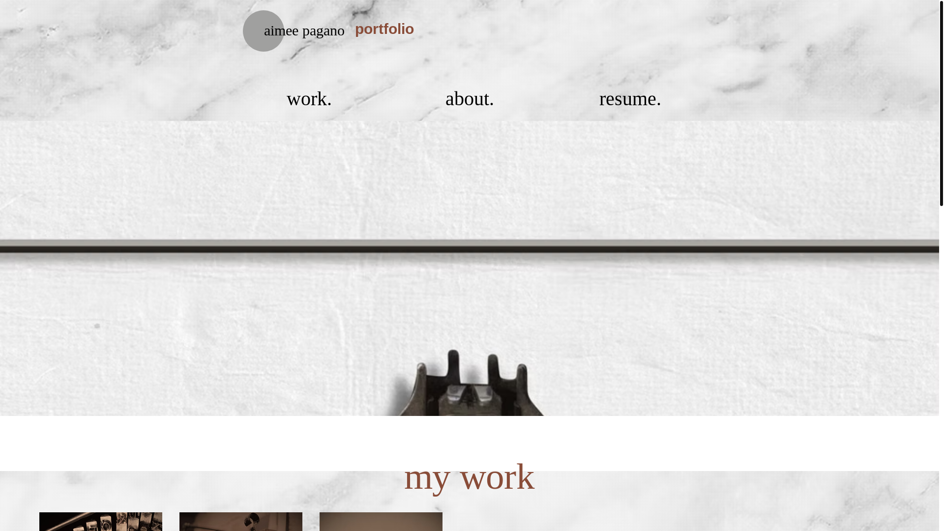 website screenshot of https://aimepagano.com/