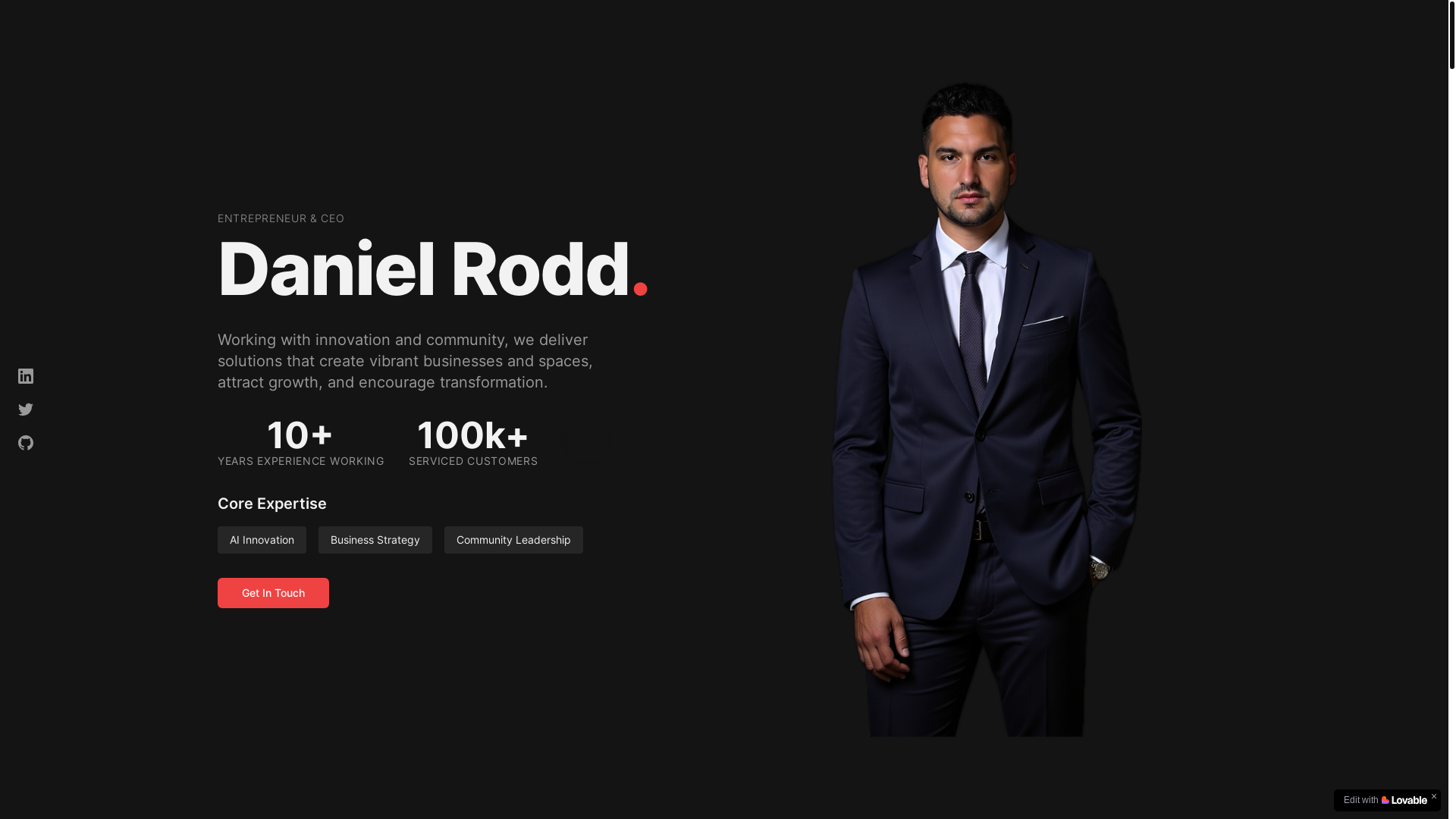 website screenshot of https://danielrodd.com/