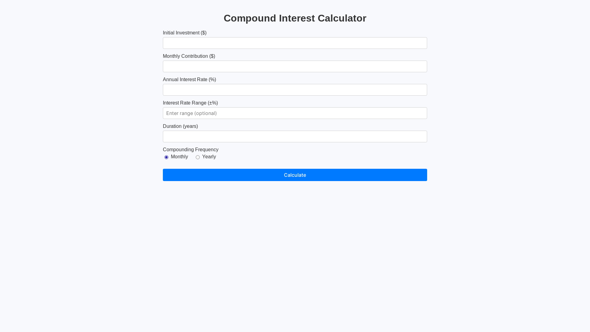 website screenshot of https://compund-interest.pages.dev/