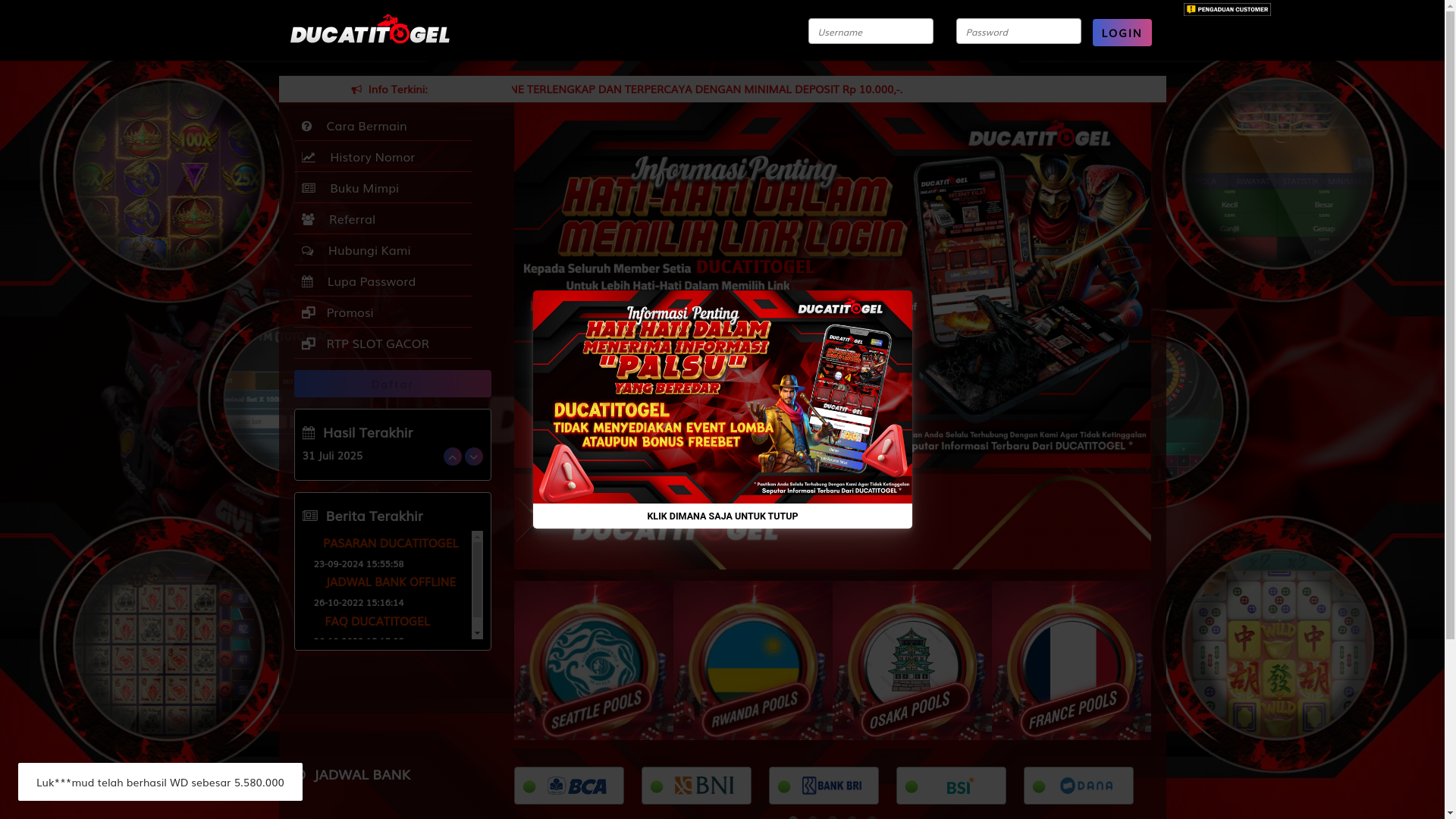website screenshot of https://ducatitgl012.com/