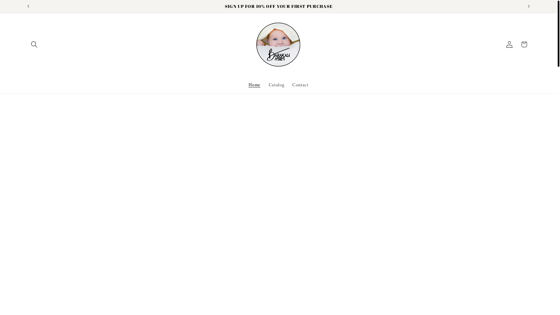 website screenshot of https://barakahbabies.store/