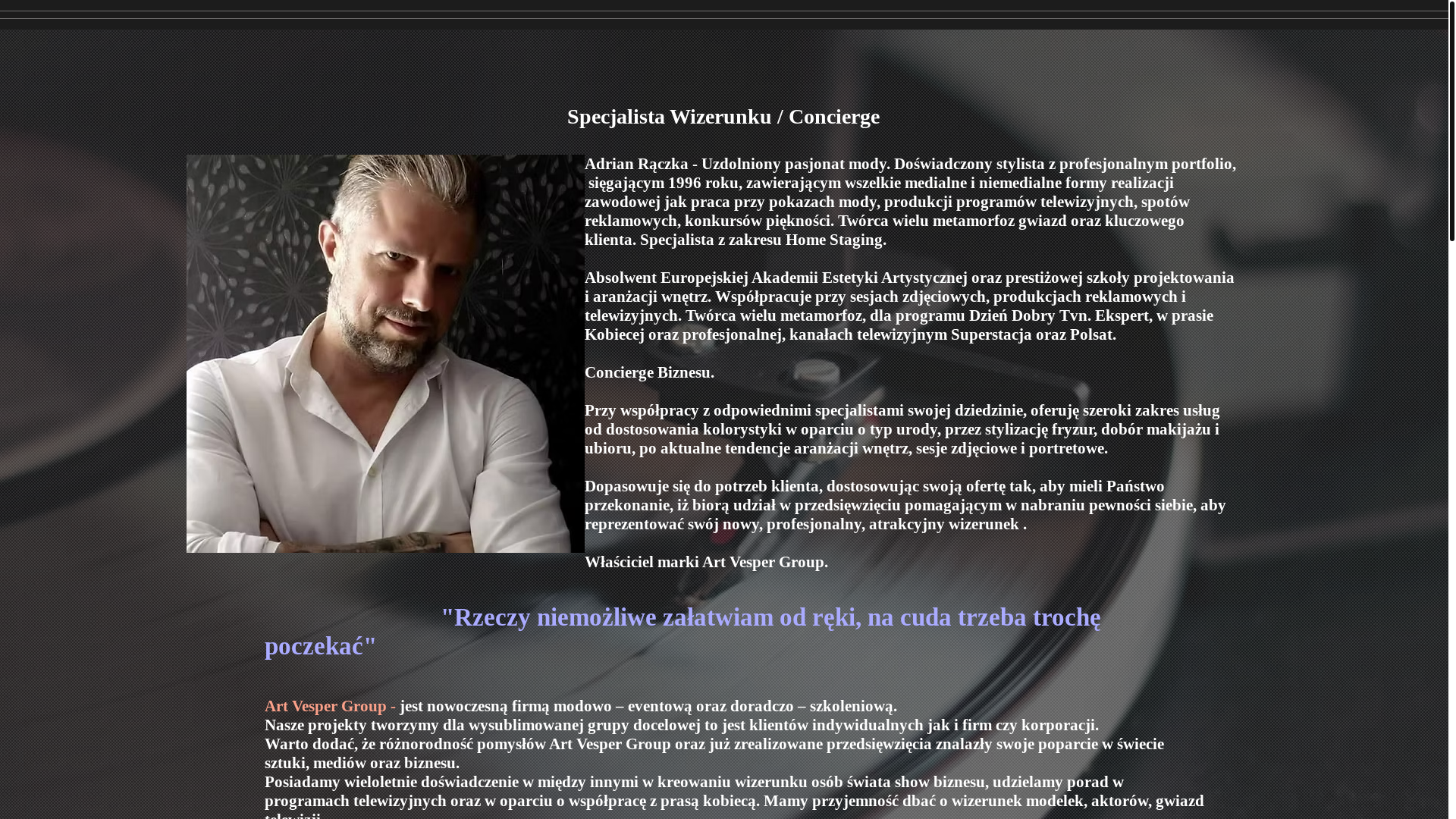 website screenshot of https://artsvespergroup.com/