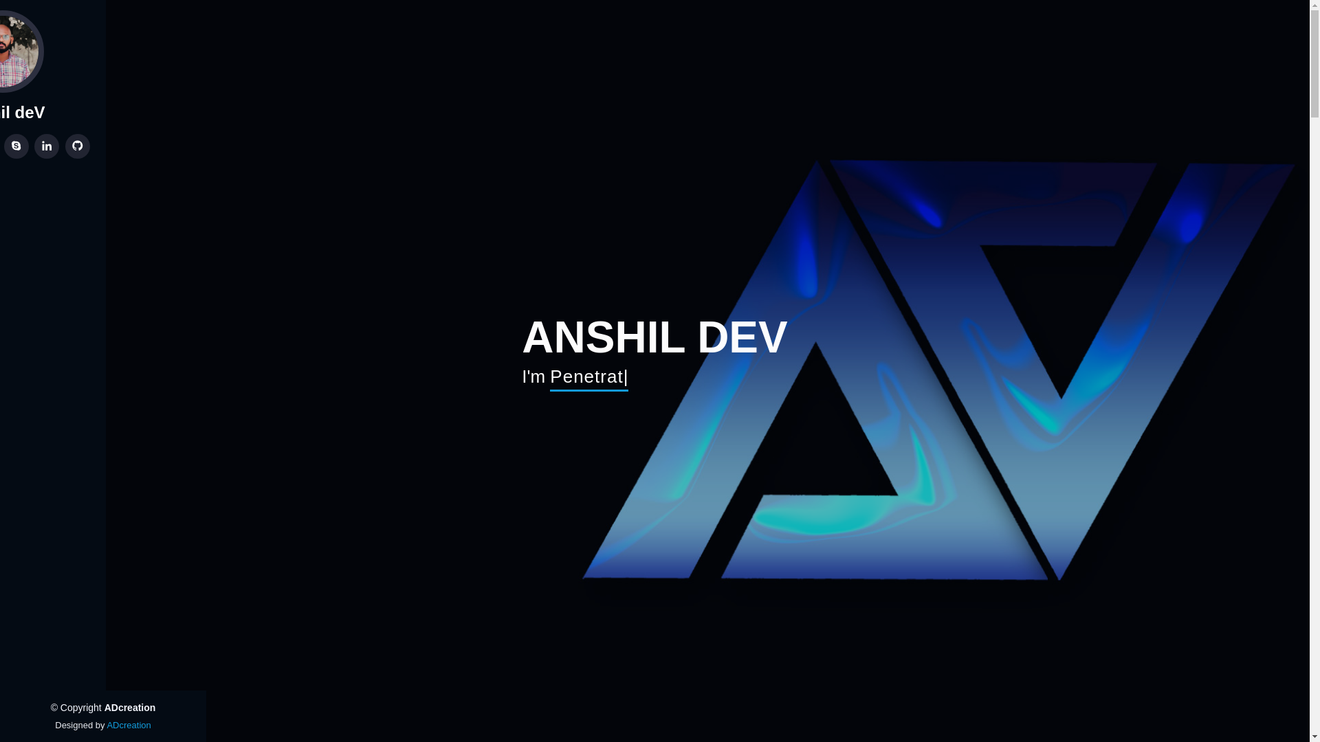 website screenshot of https://anshil.pages.dev/