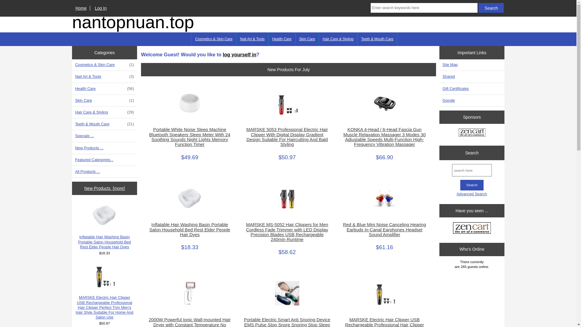website screenshot of https://nantopnuan.top/