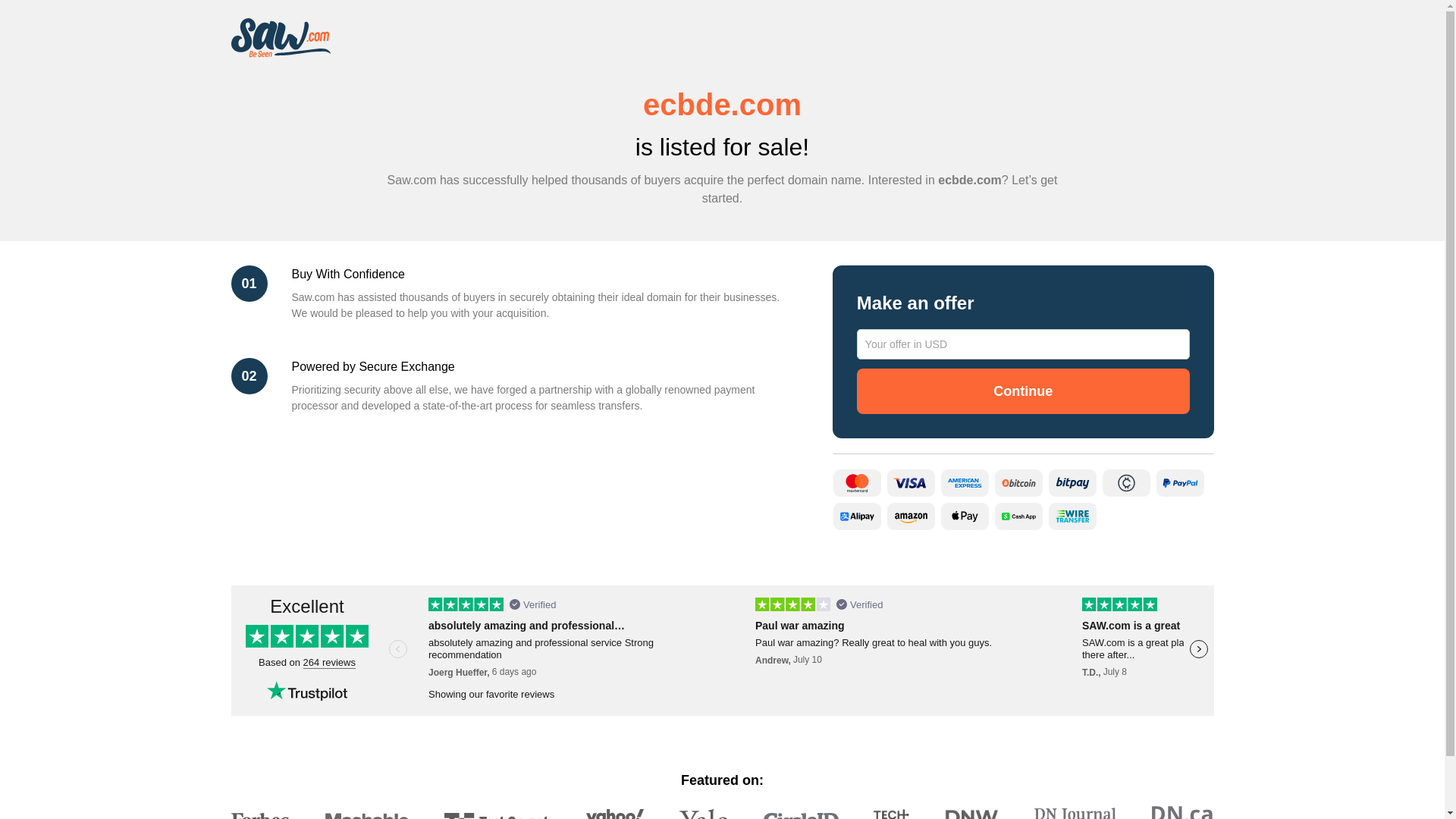 website screenshot of https://ecbde.com/