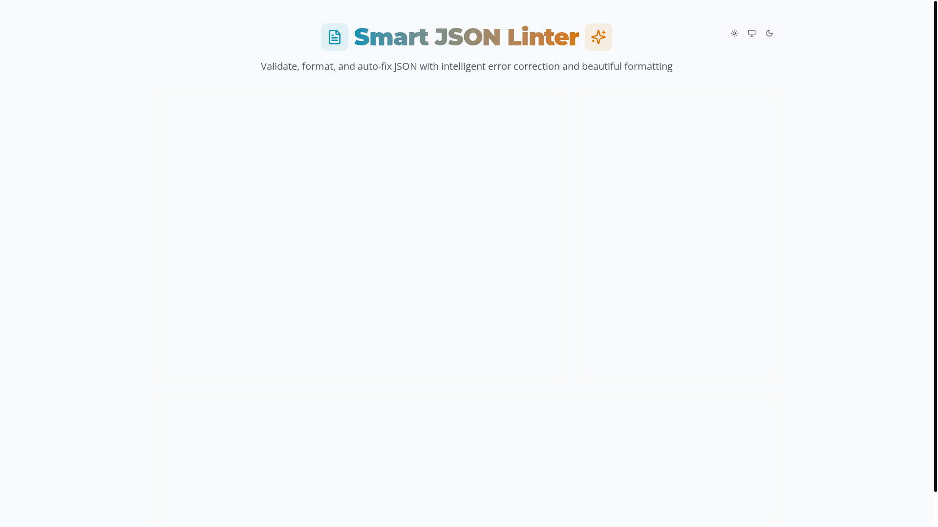 website screenshot of https://smartjsonlinter.com/